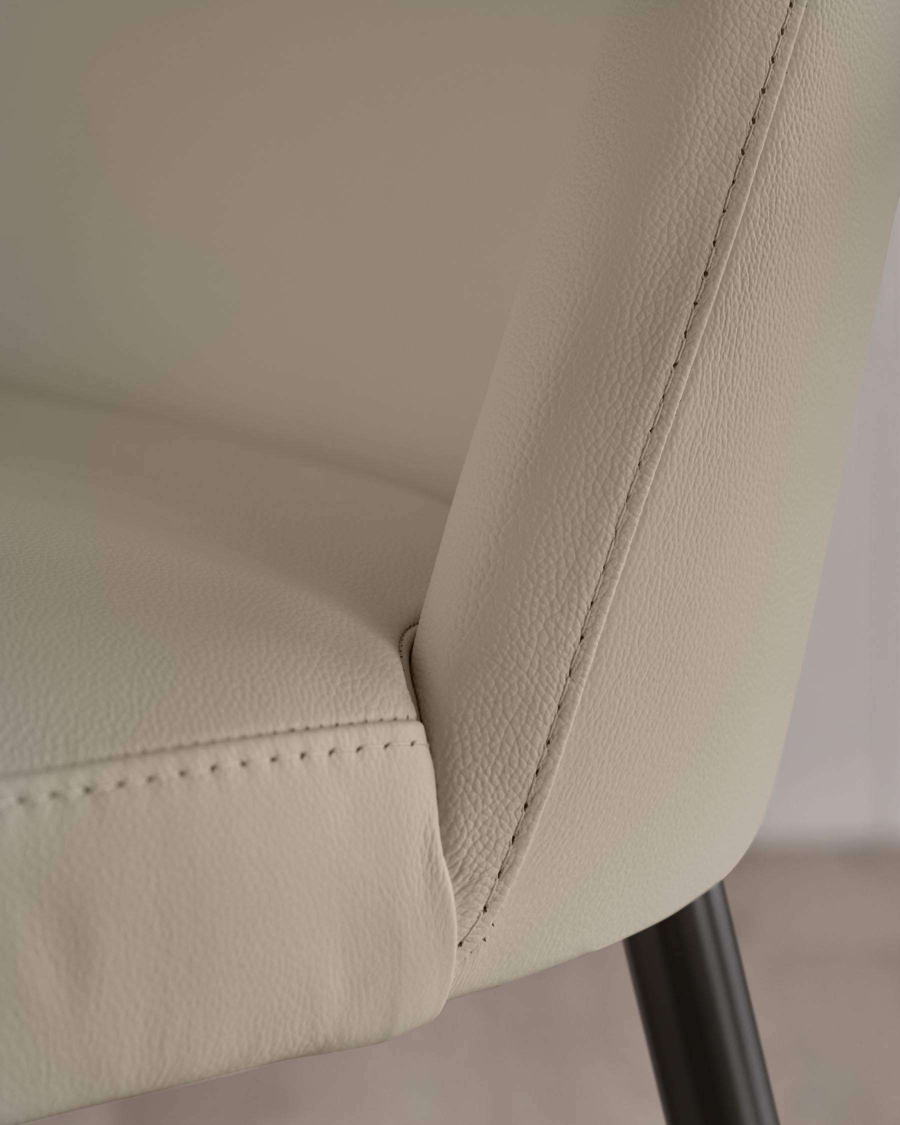 Deco natural leather dining chair