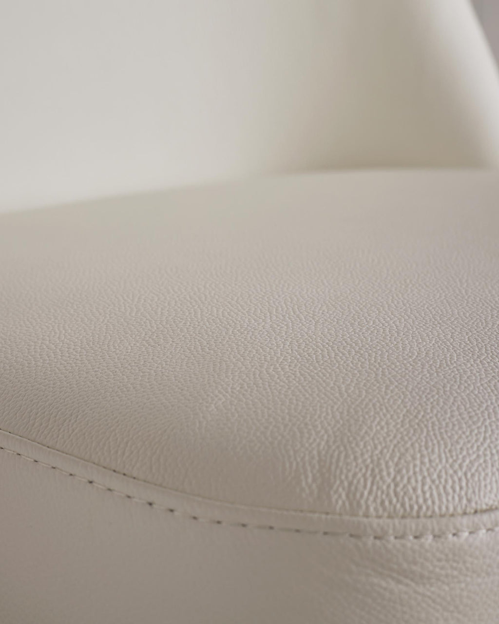 Deco White Leather Dining Chair