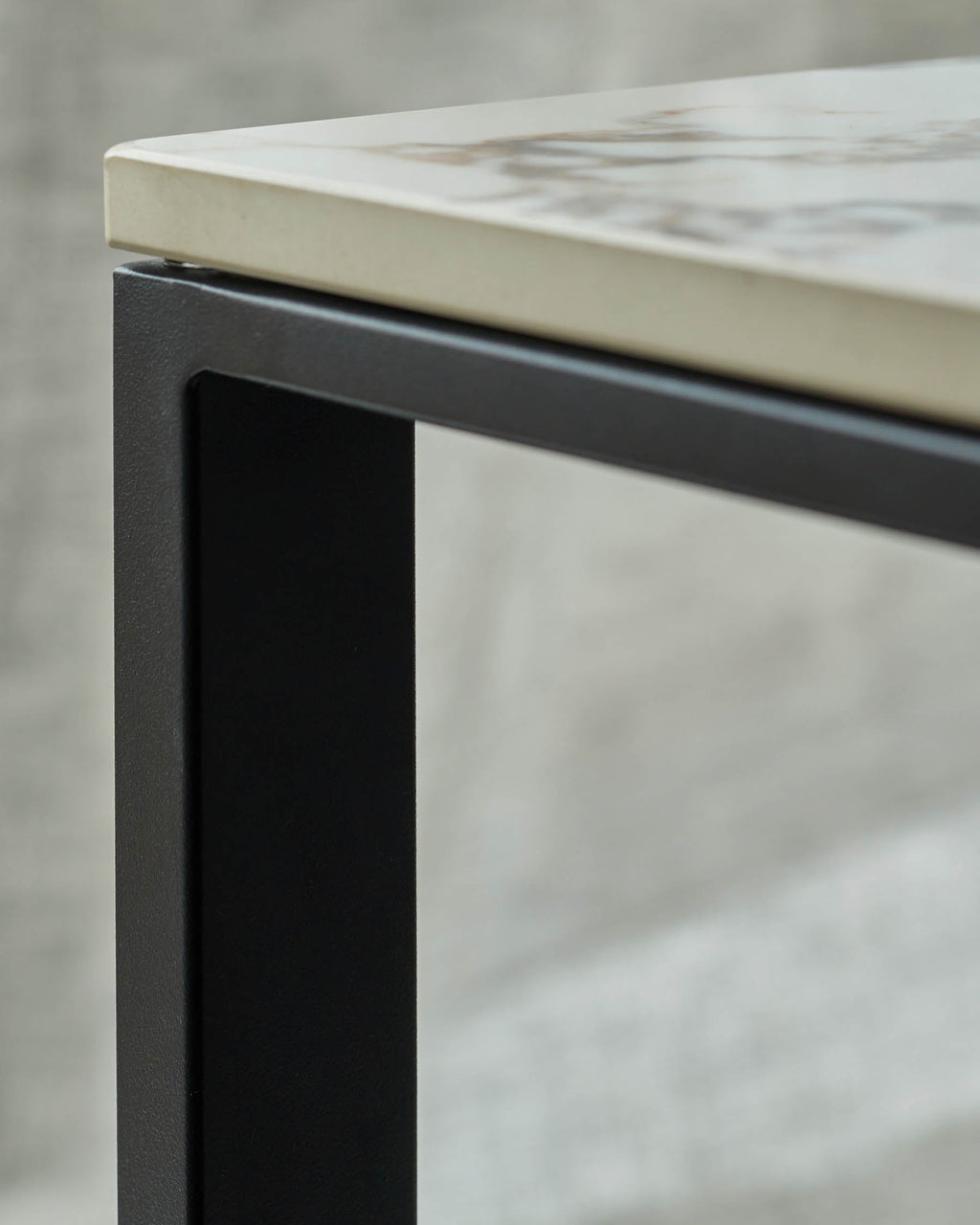 Demi white calacatta ceramic side table