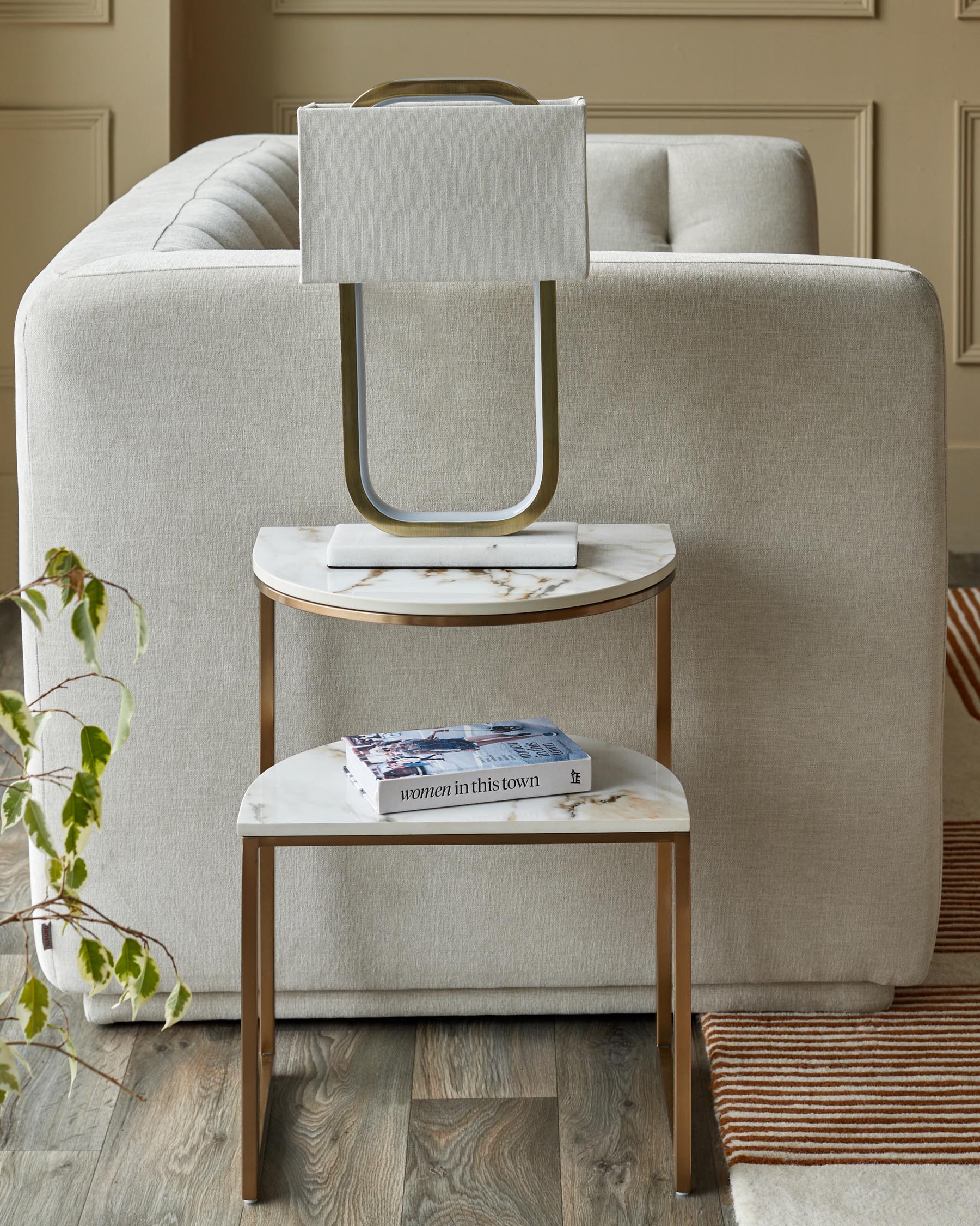 Demi natural ceramic side table