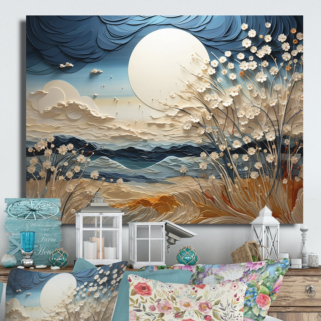 Designart Clouds Prairies Collages VI Modern Metal Wall Art