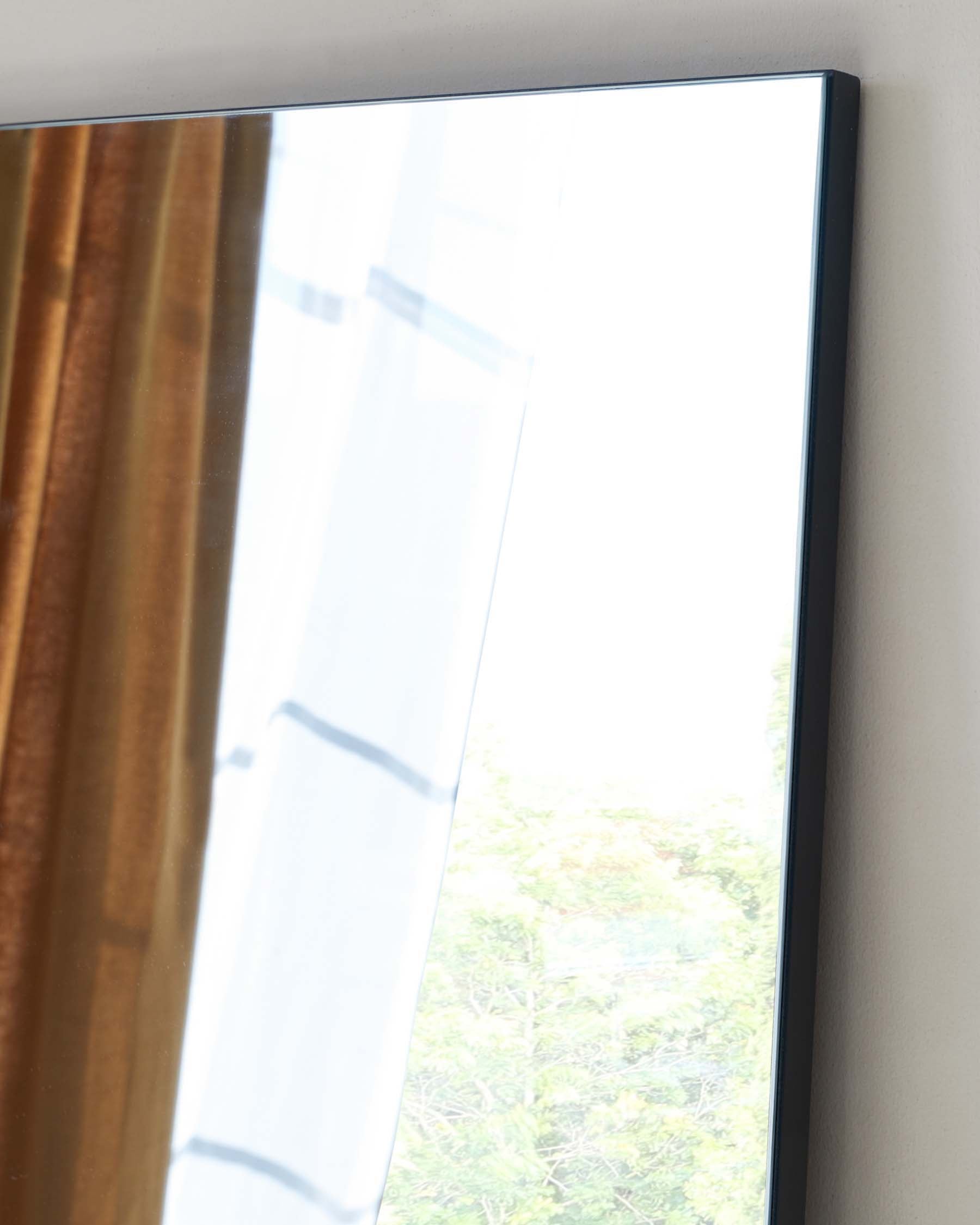 Devin Large Full Length Leaner Mirror Black