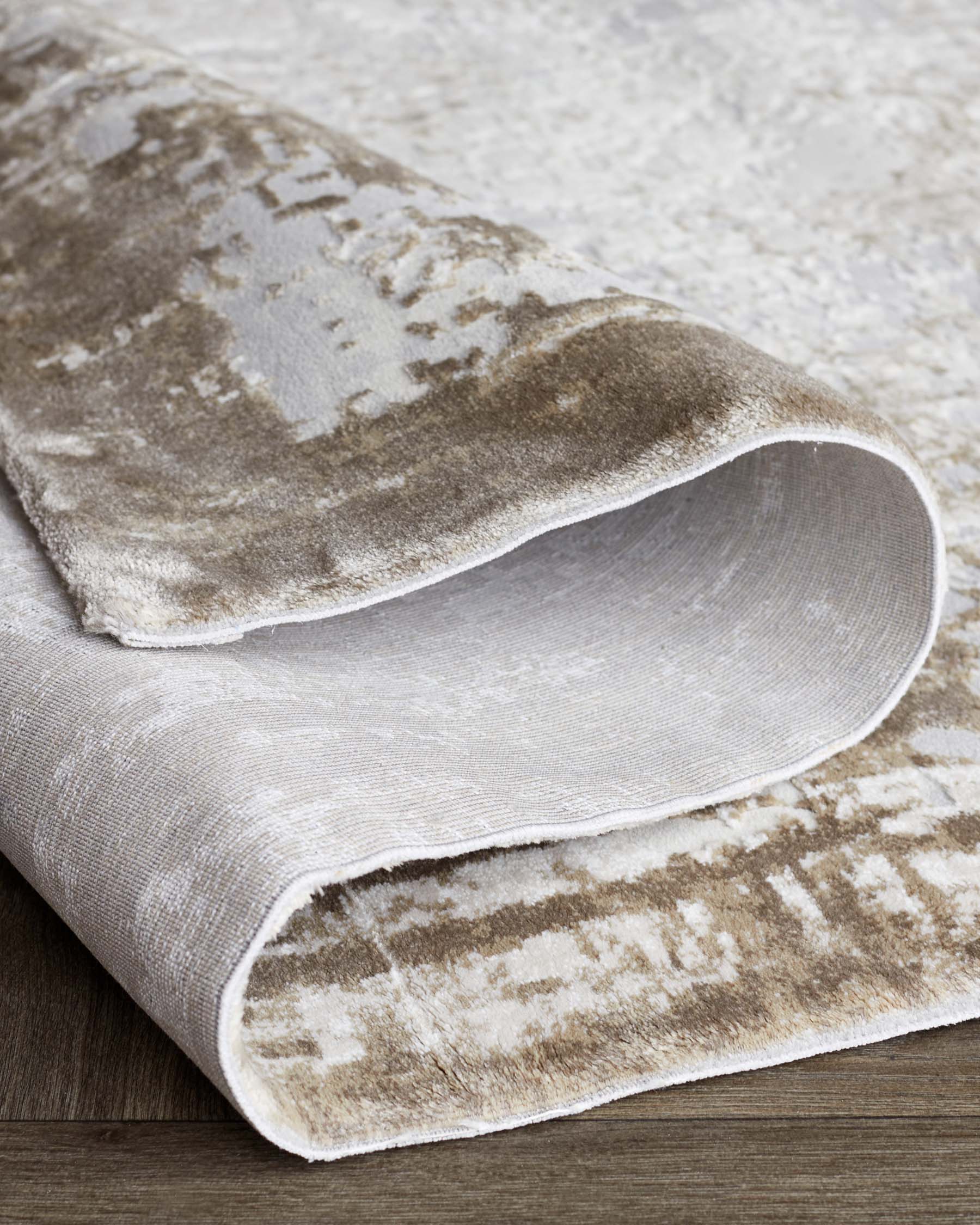 Distressed natural textured large rug