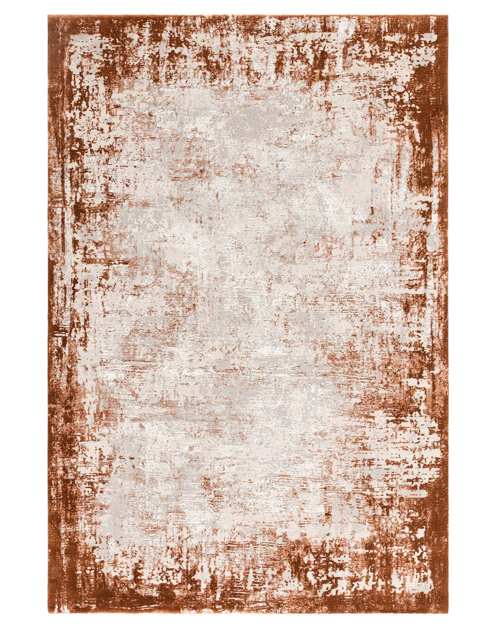 Distressed rust textured large rug
