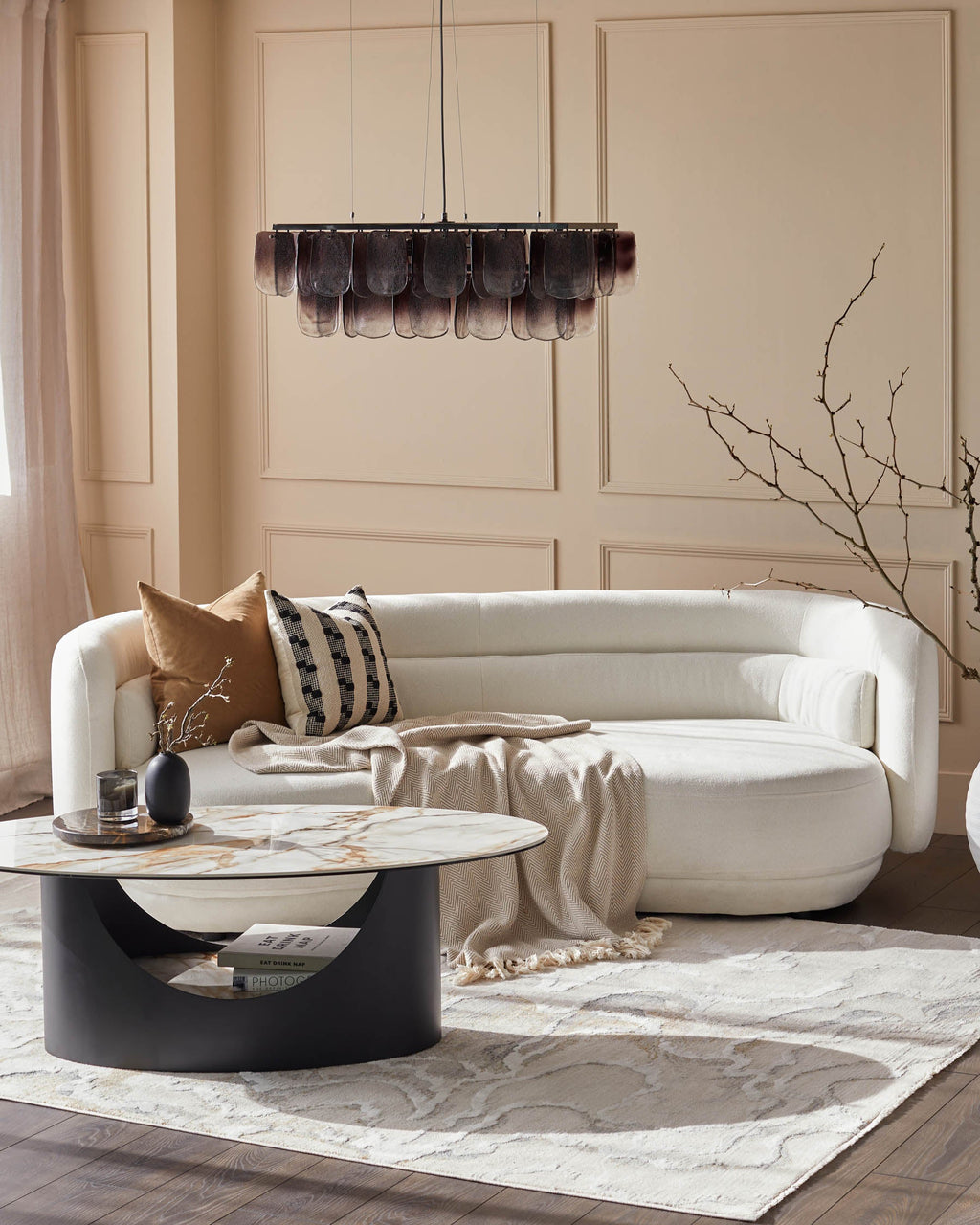 Eden soft silver textured small rug