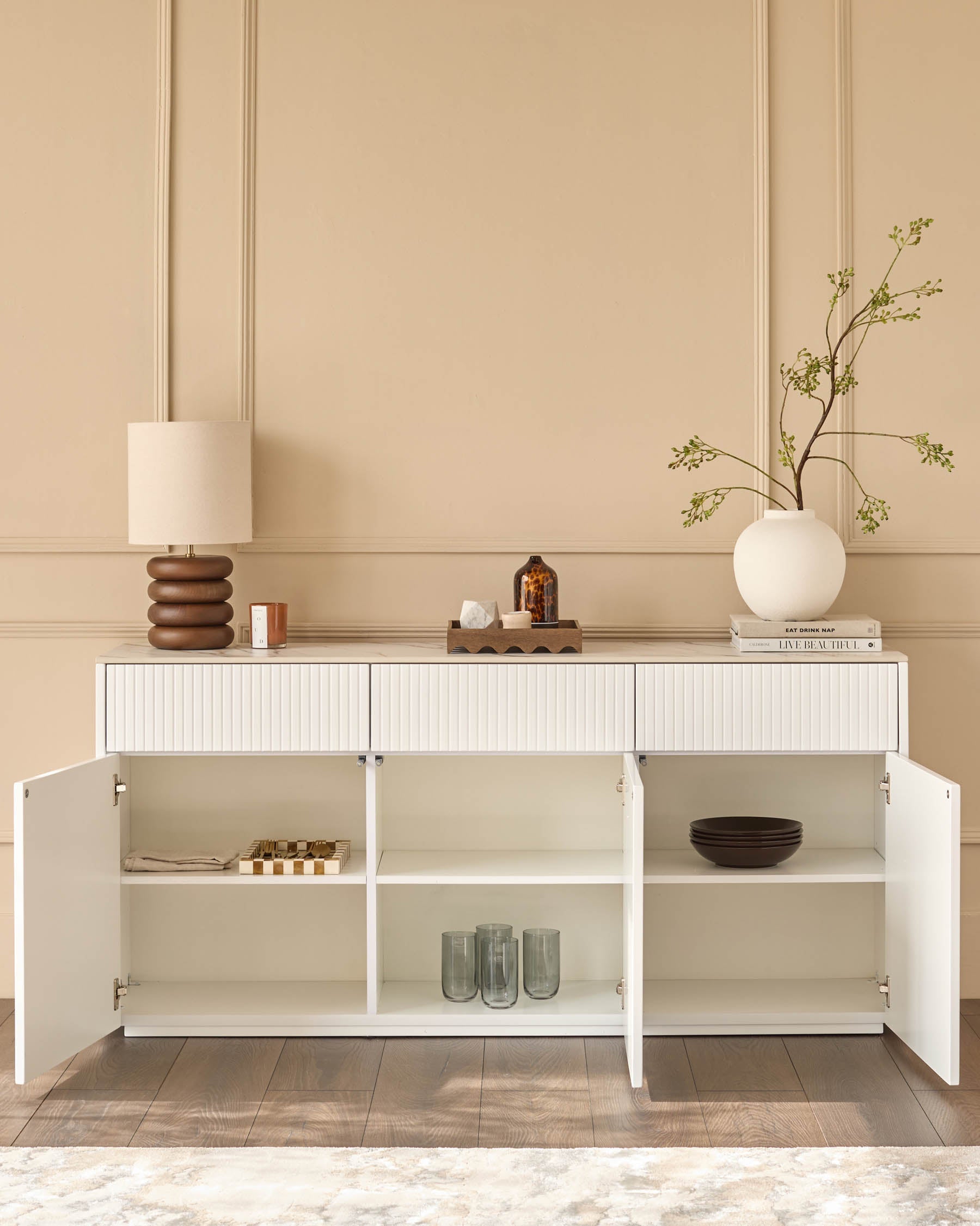 Edie natural ceramic large sideboard