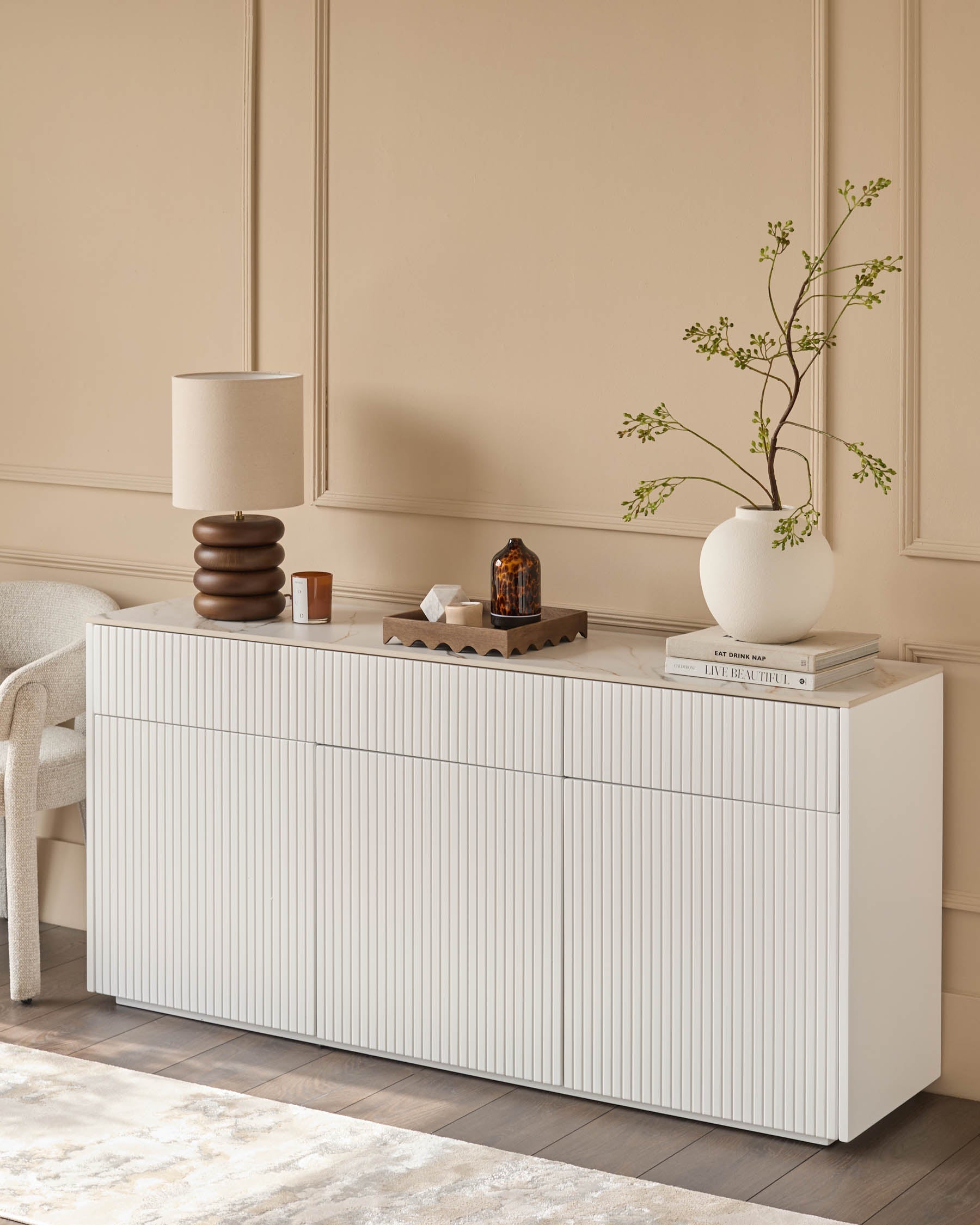 Edie natural ceramic large sideboard