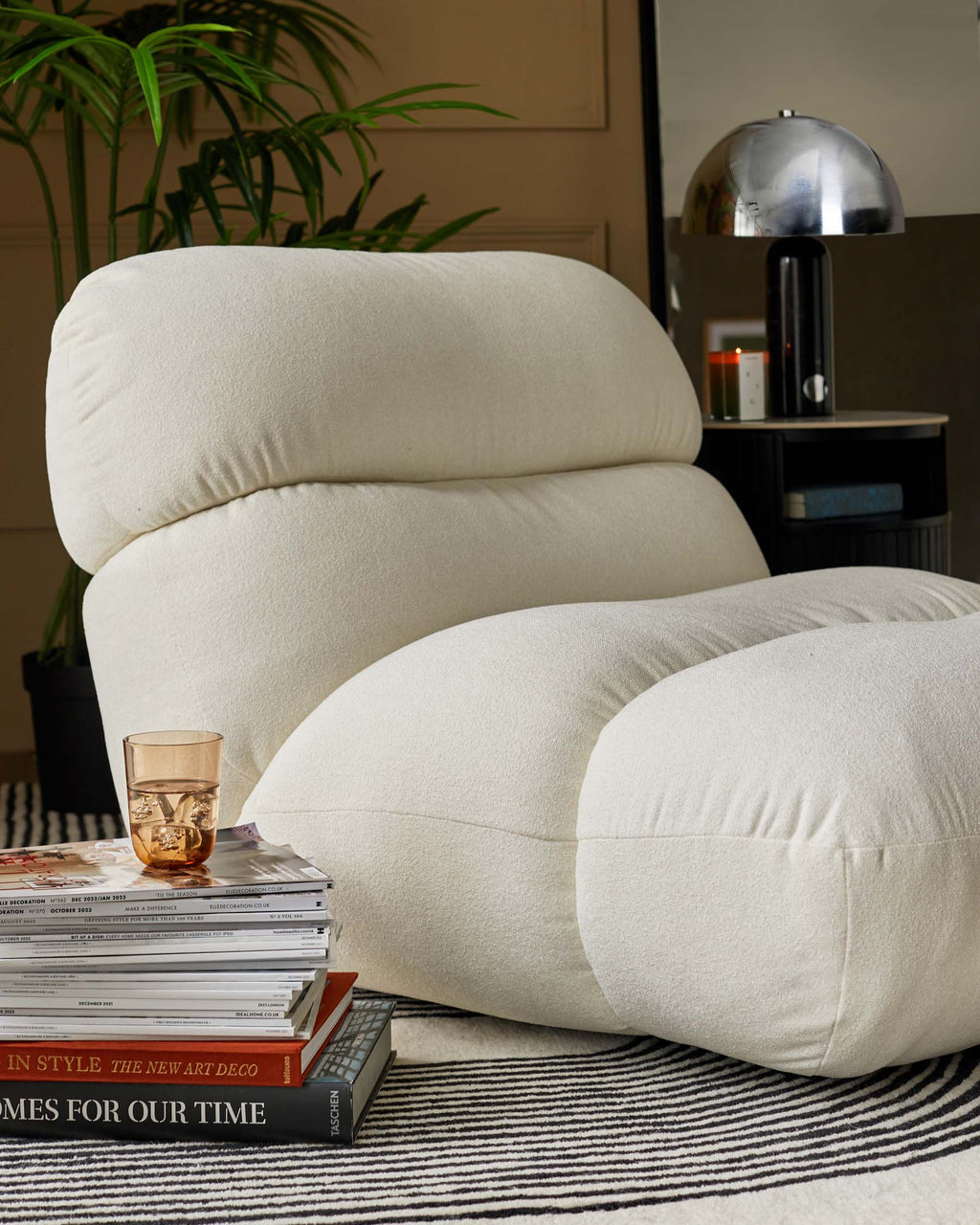 Elijah Ivory Boucle Accent Chair