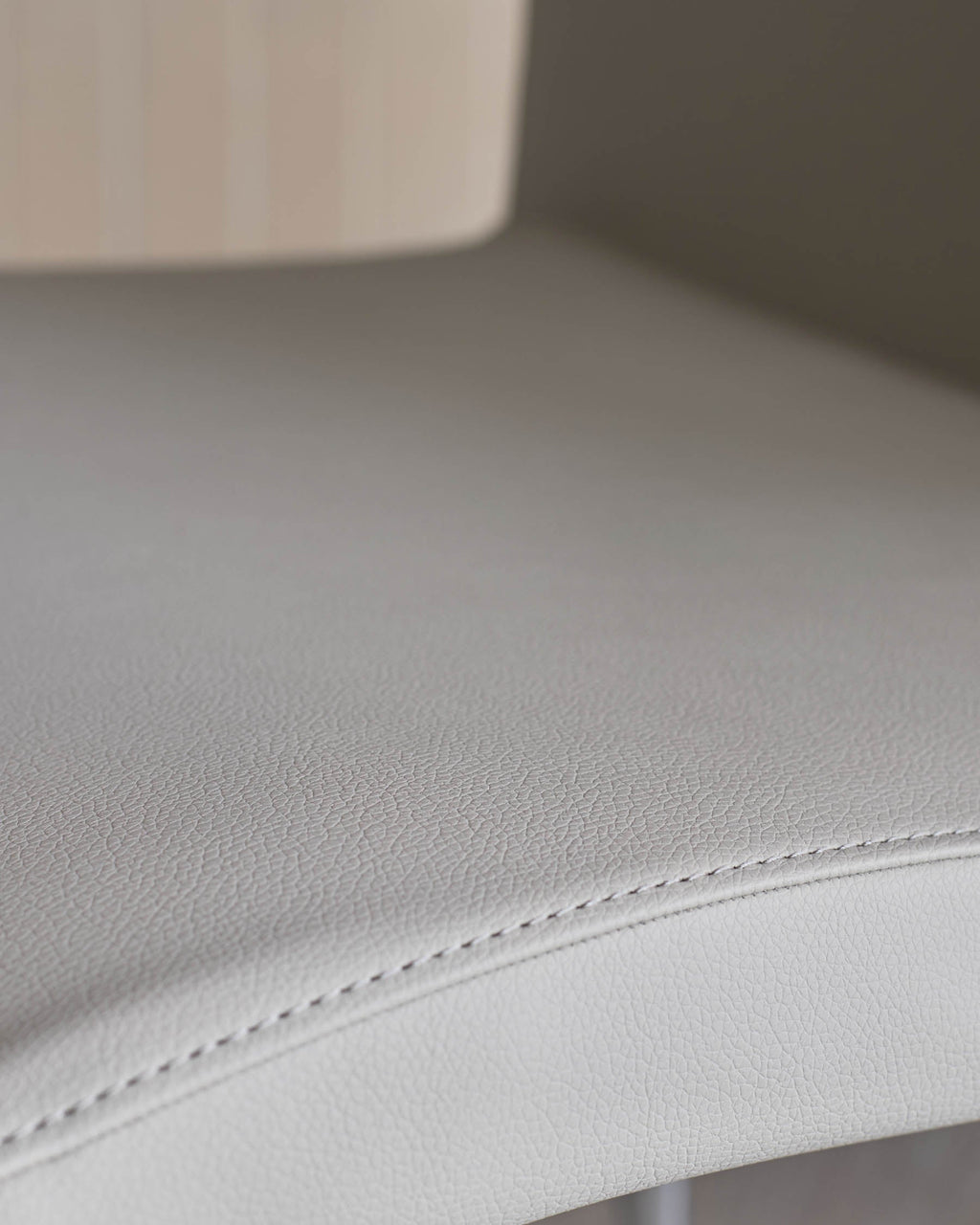 Elise Light Grey Faux Leather And Chrome Dining Chair