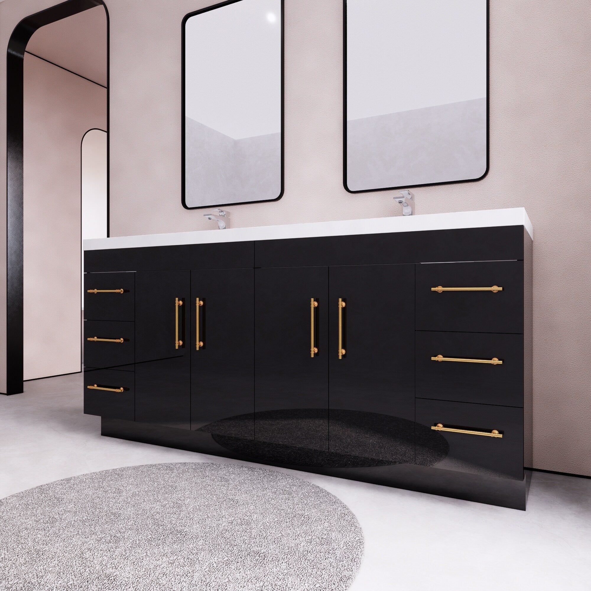 Eliza 72'' Freestanding Vanity with Double Sink