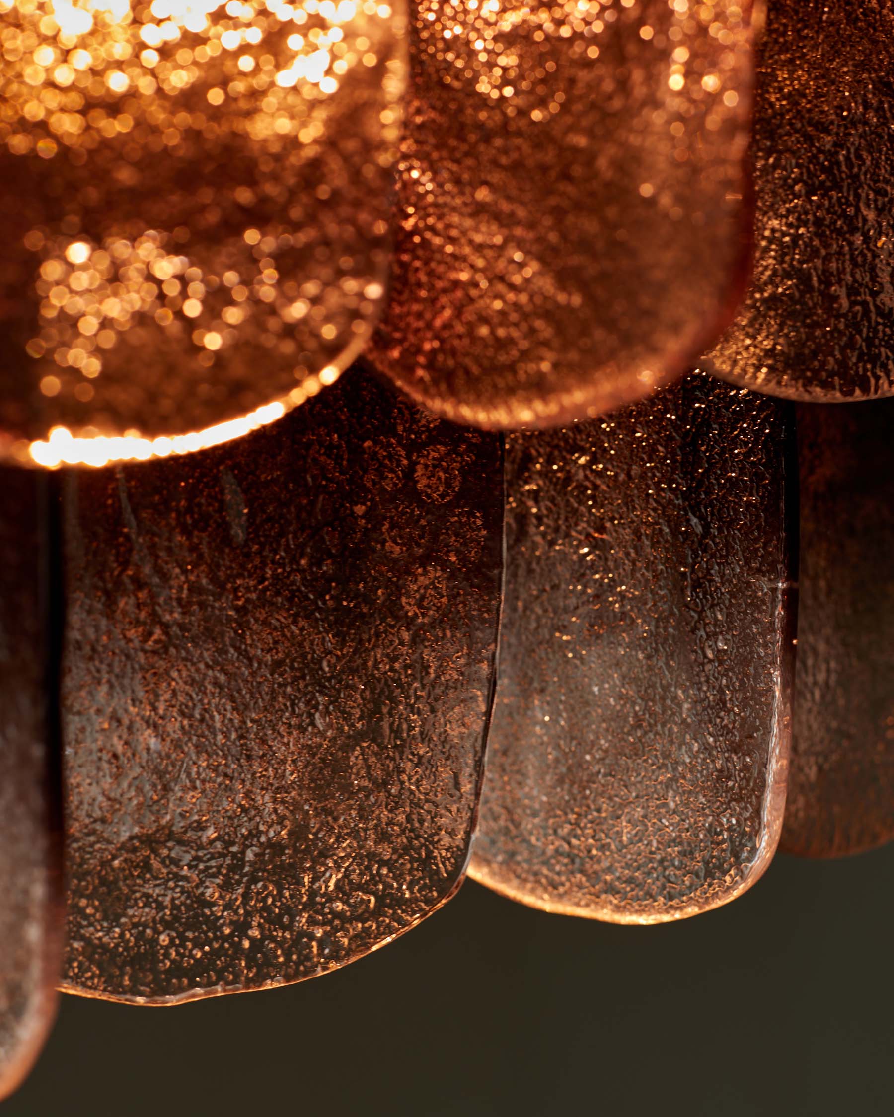 Estelle smoked ombre glass adjustable pendant light