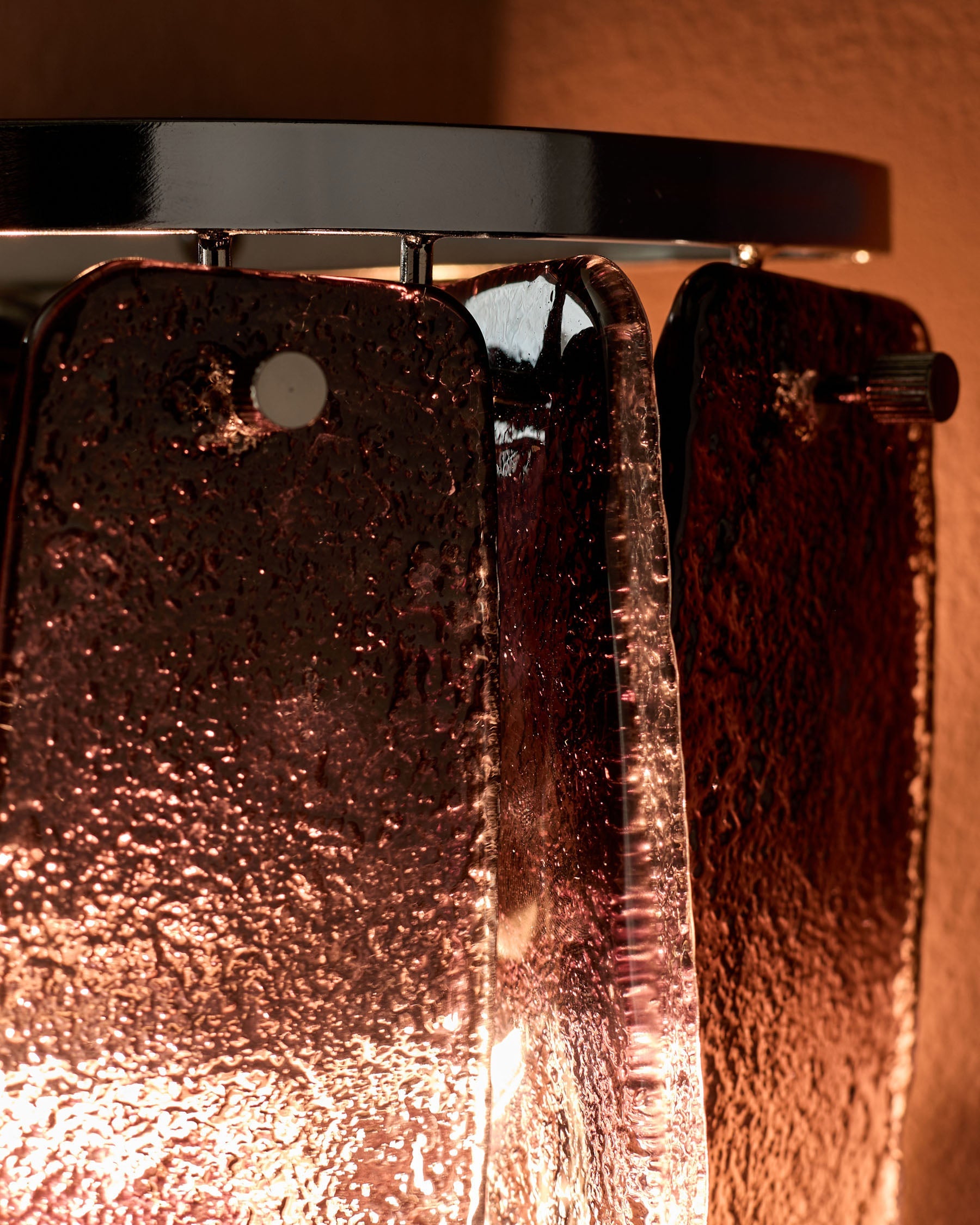 Estelle smoked ombre glass wall light