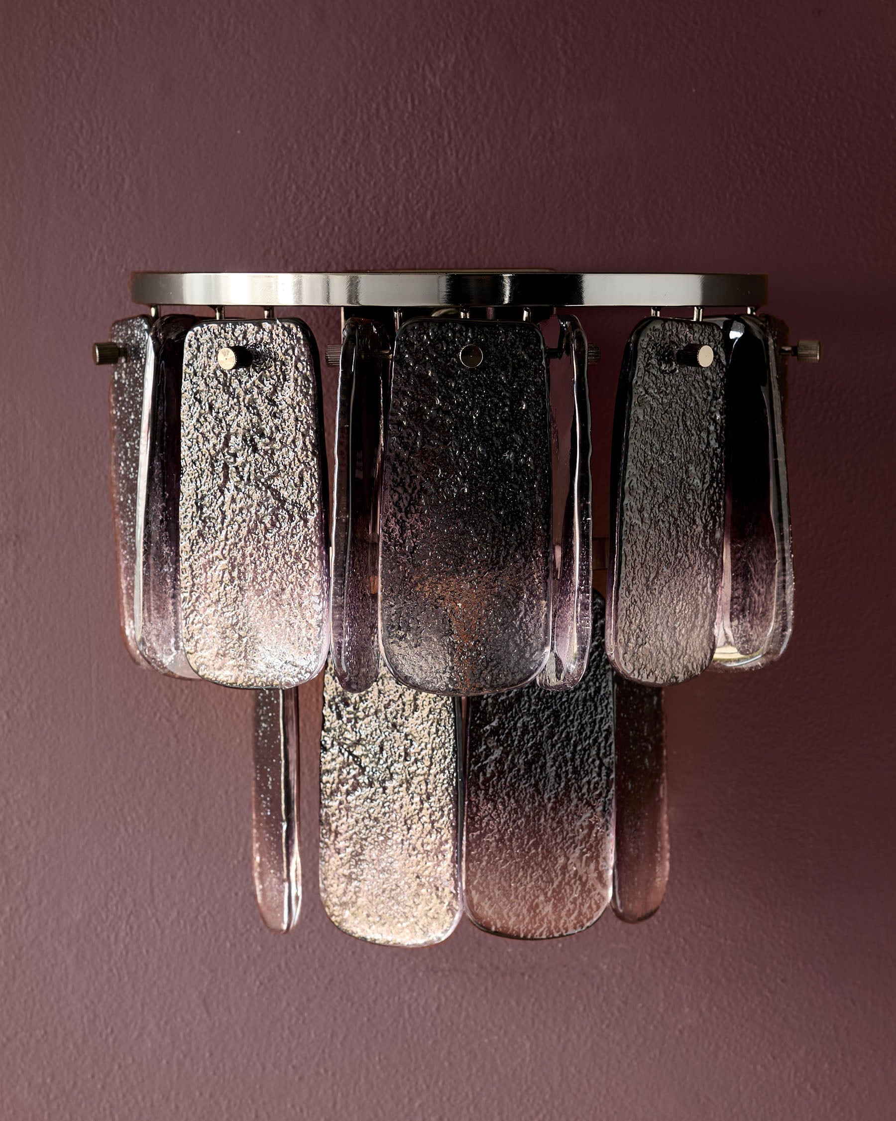 Estelle smoked ombre glass wall light