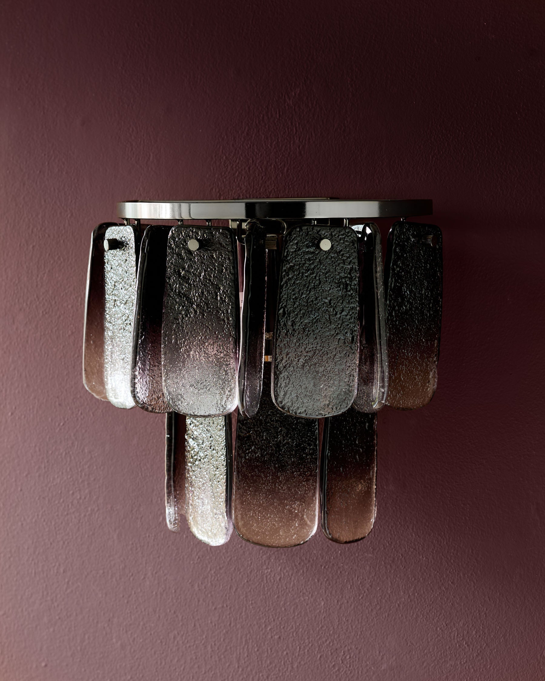 Estelle smoked ombre glass wall light