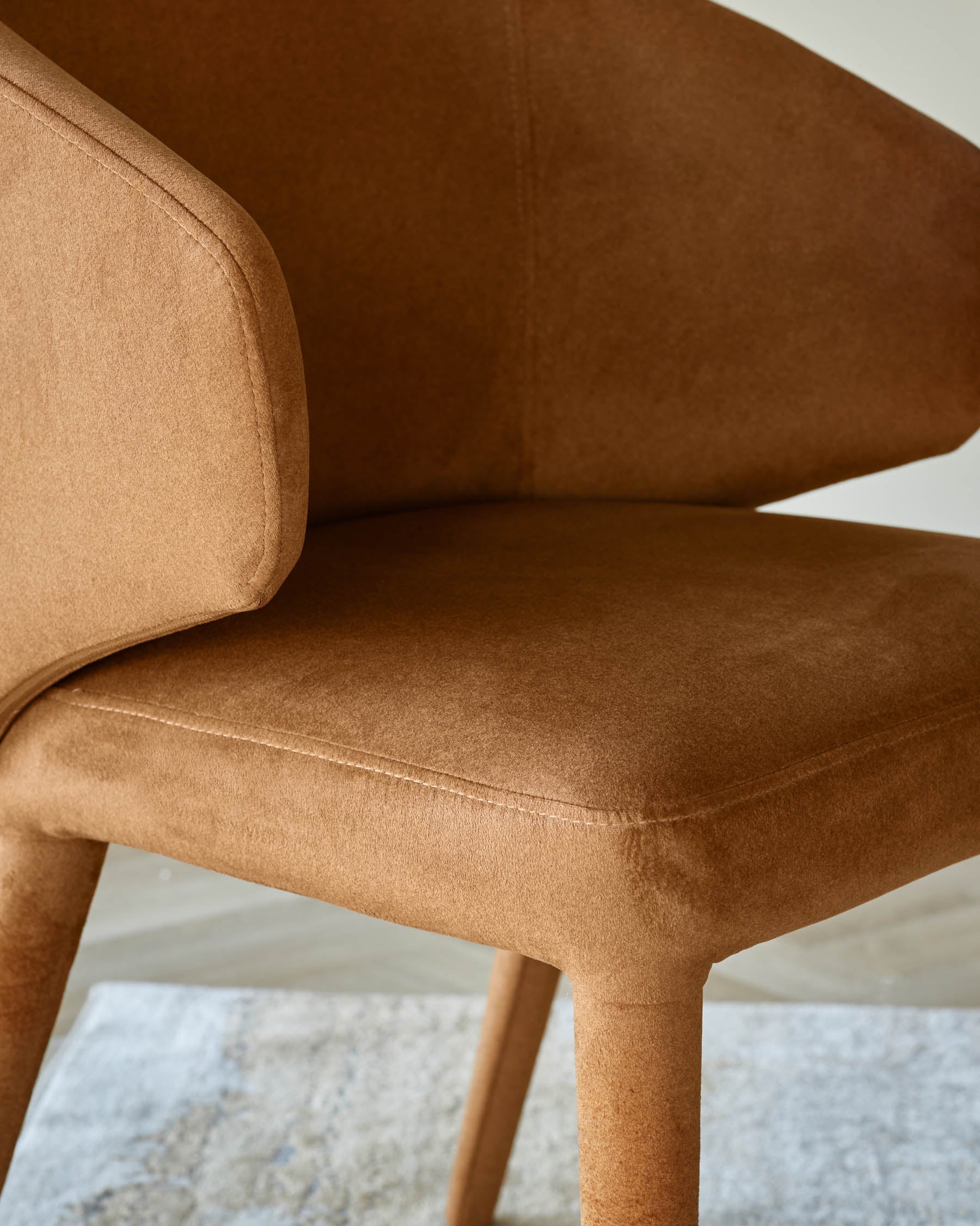 Ethan caramel fabric dining chair