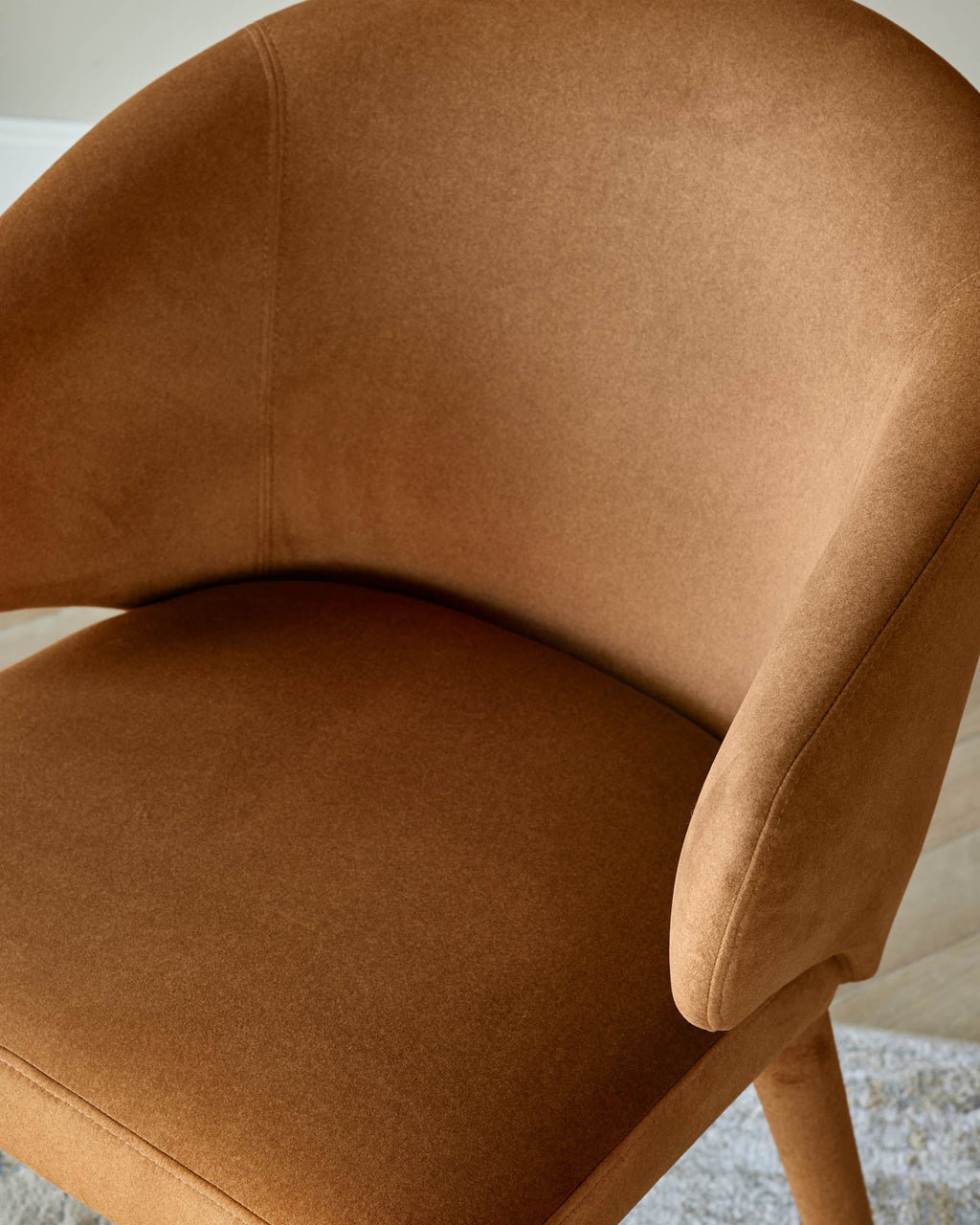 Ethan caramel fabric dining chair