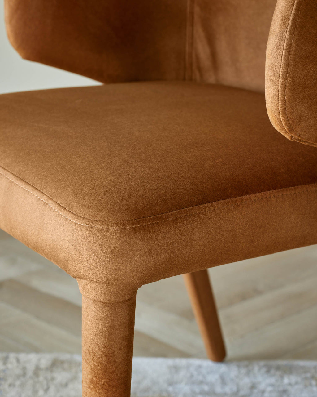 Ethan caramel fabric dining chair
