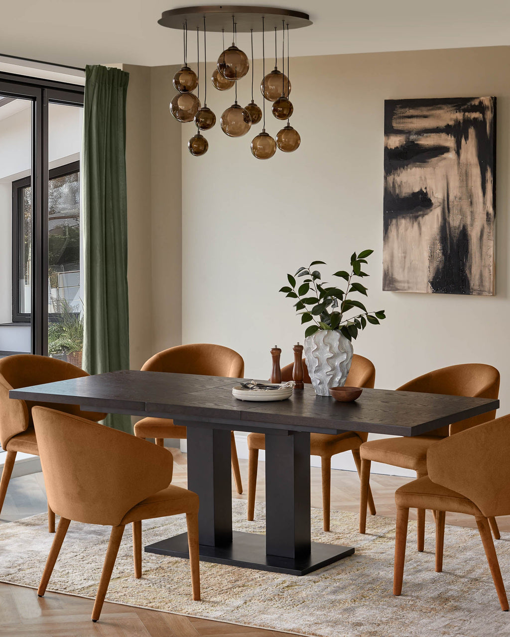 Ethan caramel fabric dining chair