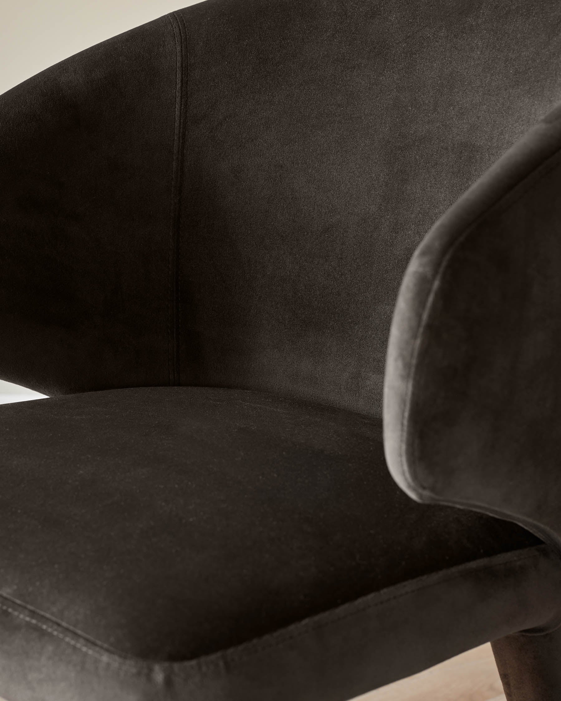 Ethan dark mocha velvet dining chair