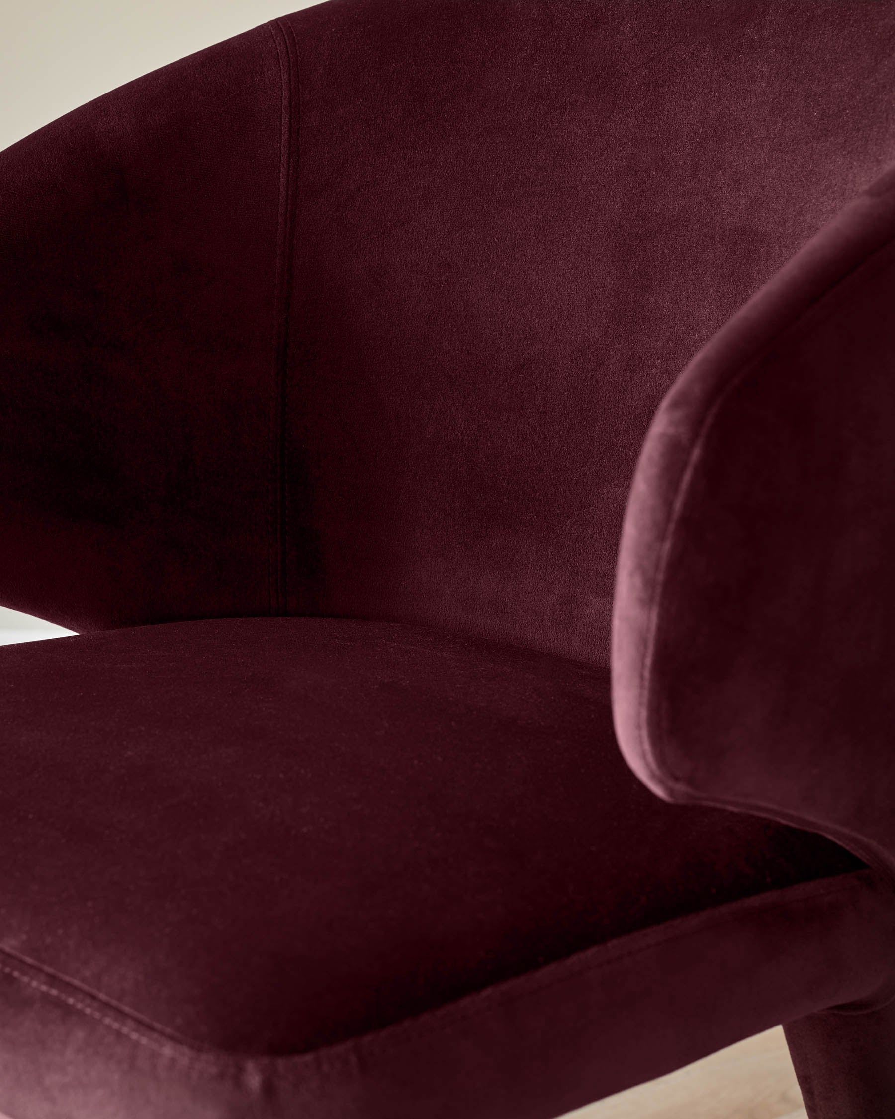 Ethan plum velvet dining chair