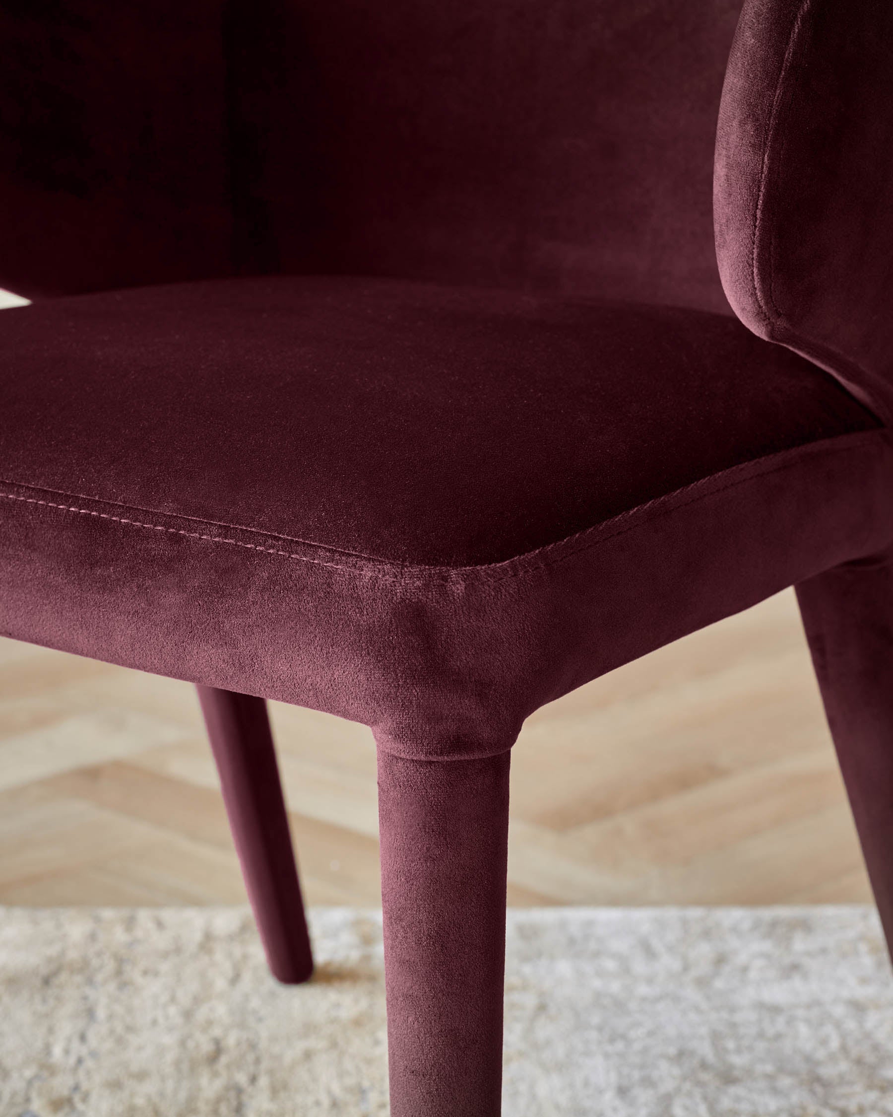 Ethan plum velvet dining chair
