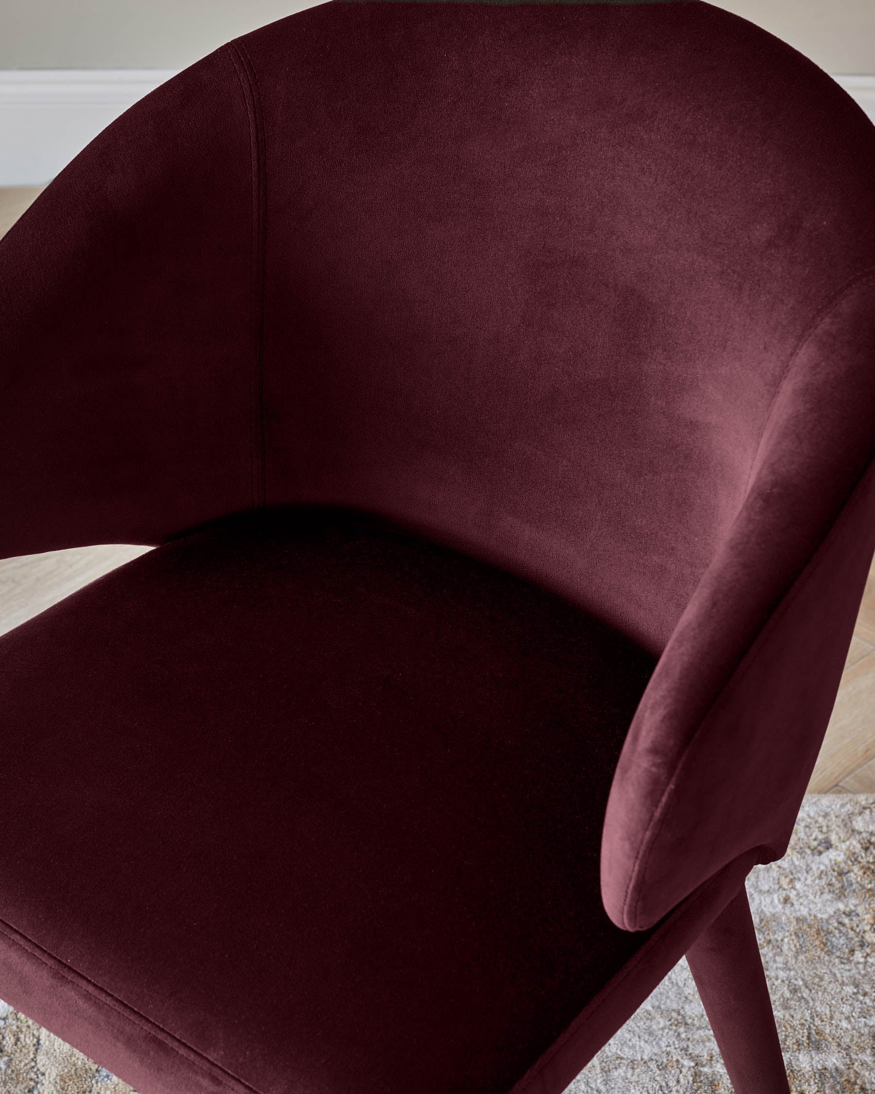 Ethan plum velvet dining chair