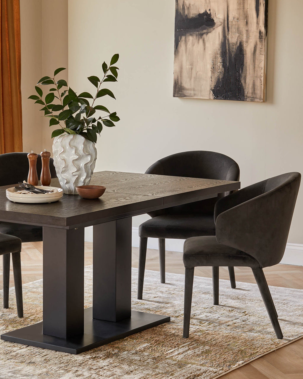 Morgan 6 to 8 Seat Extending Dark Oak Dining Table