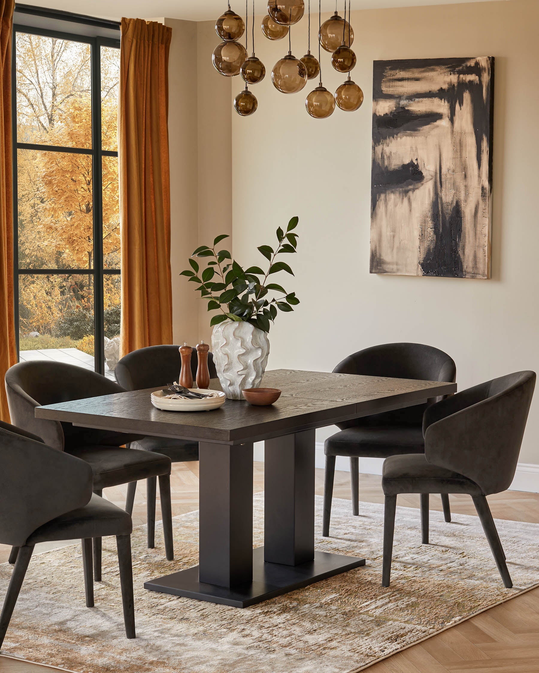 Morgan 6 to 8 Seat Extending Dark Oak Dining Table