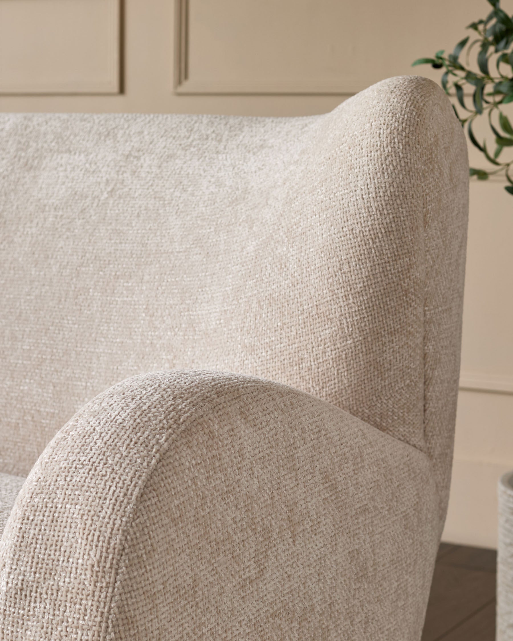 Evelyn natural chunky weave 2 seater sofa