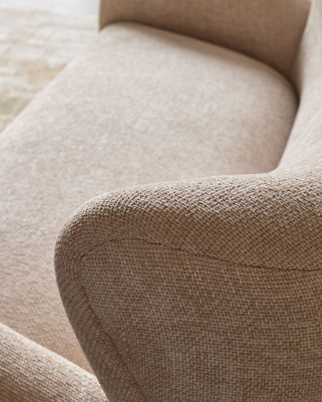 Evelyn natural chunky weave 2 seater sofa