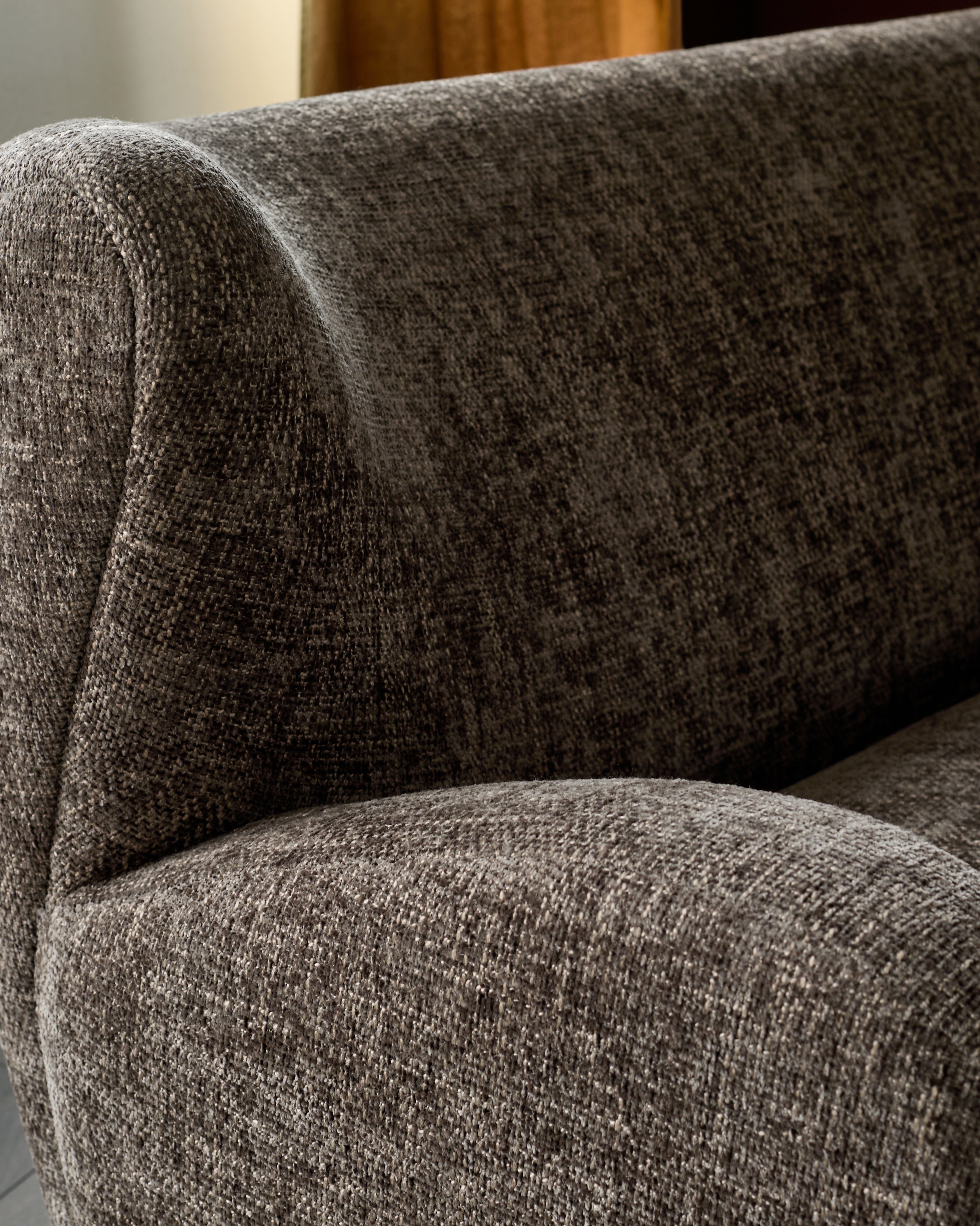 Evelyn mocha fabric 2 seater sofa