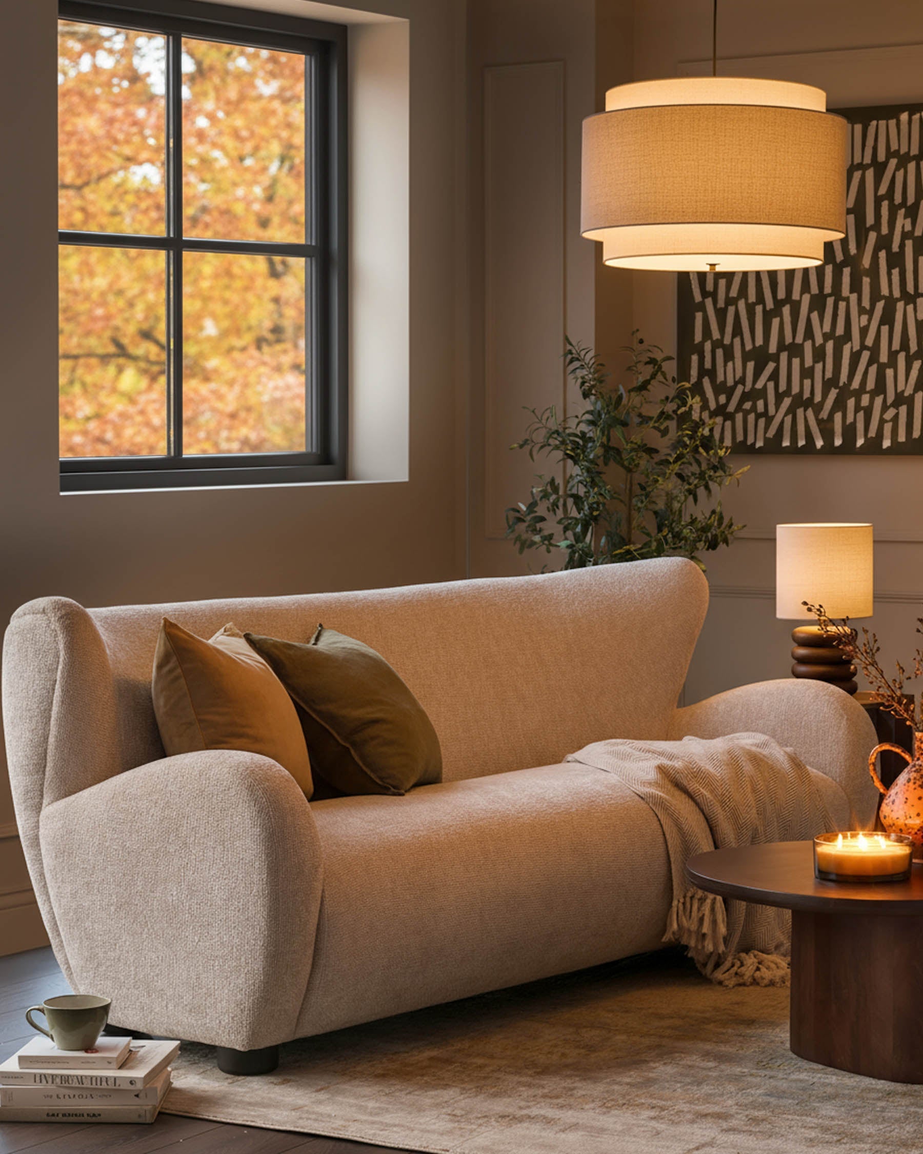 Evelyn natural chunky weave 3 seater sofa