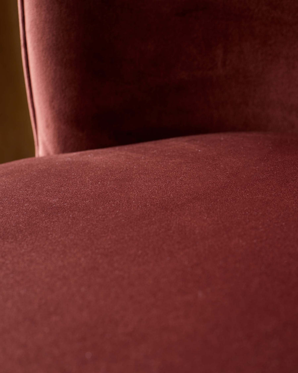 Evelyn toffee red velvet dining chair