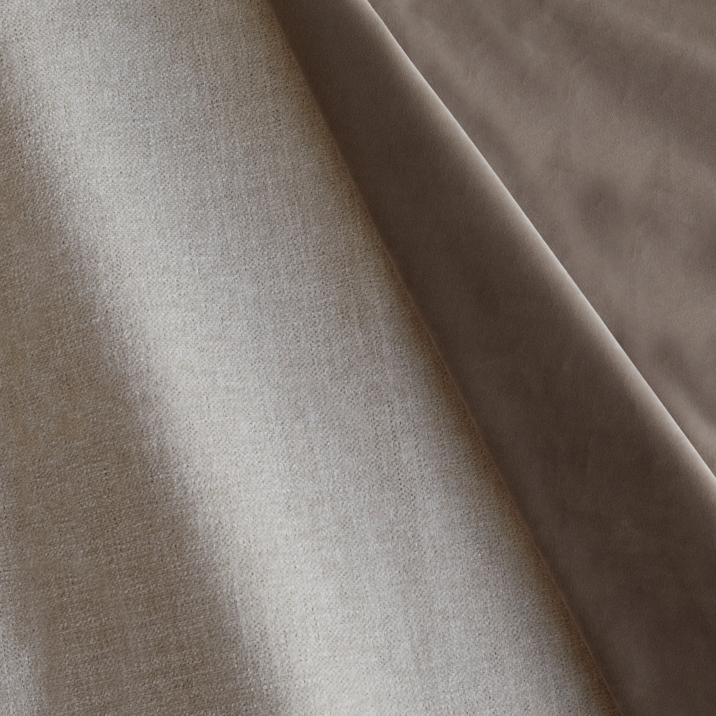 Champagne Plush Velvet and Natural Cosy Chenille