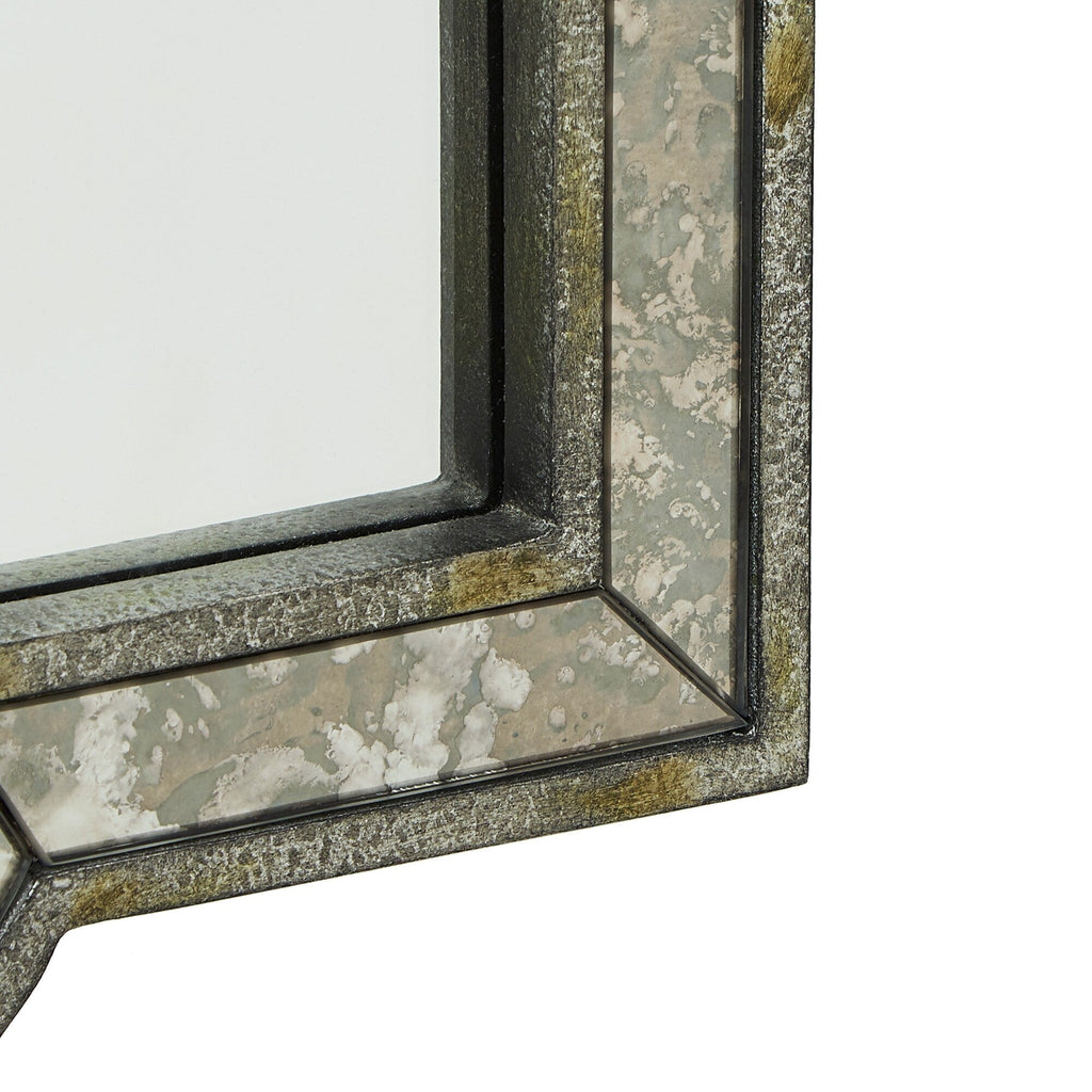 Fantina Antique Silver Paned Wall Mirror by iNSPIRE Q Classic