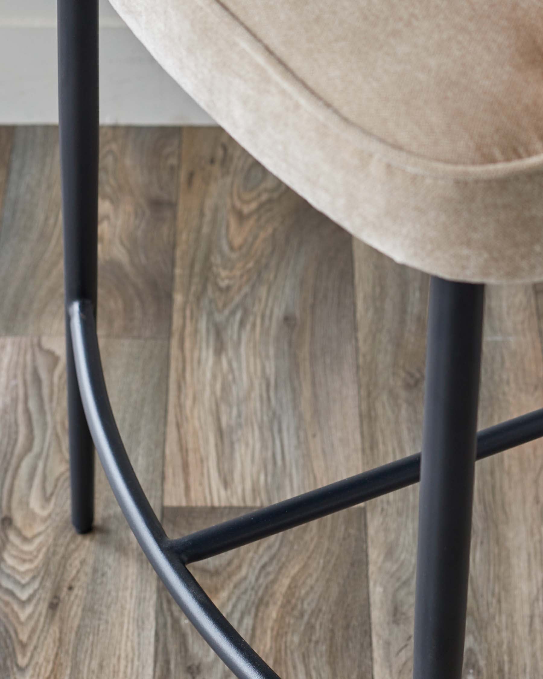 Felix champagne chenille bar stool