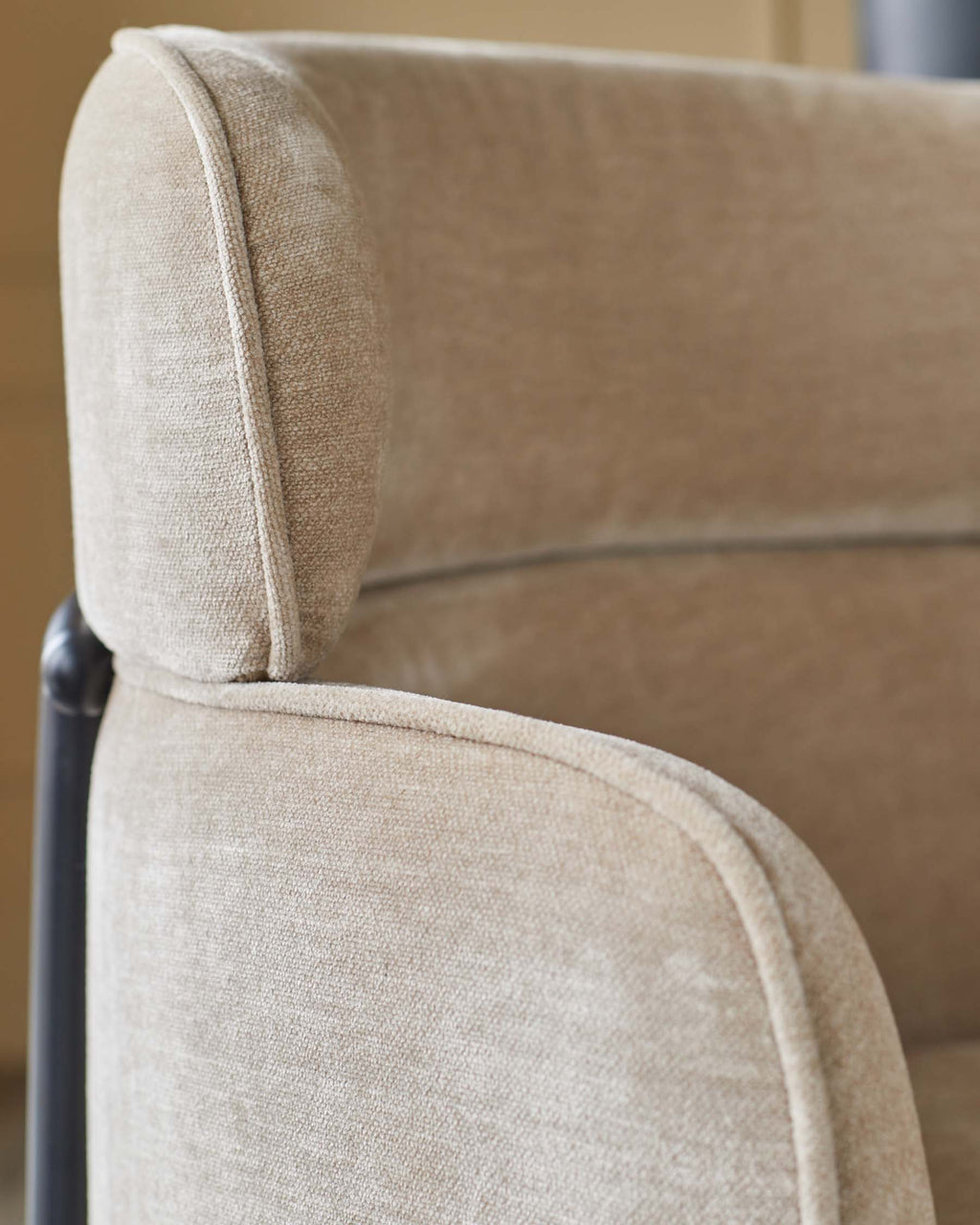 Felix champagne chenille bar stool