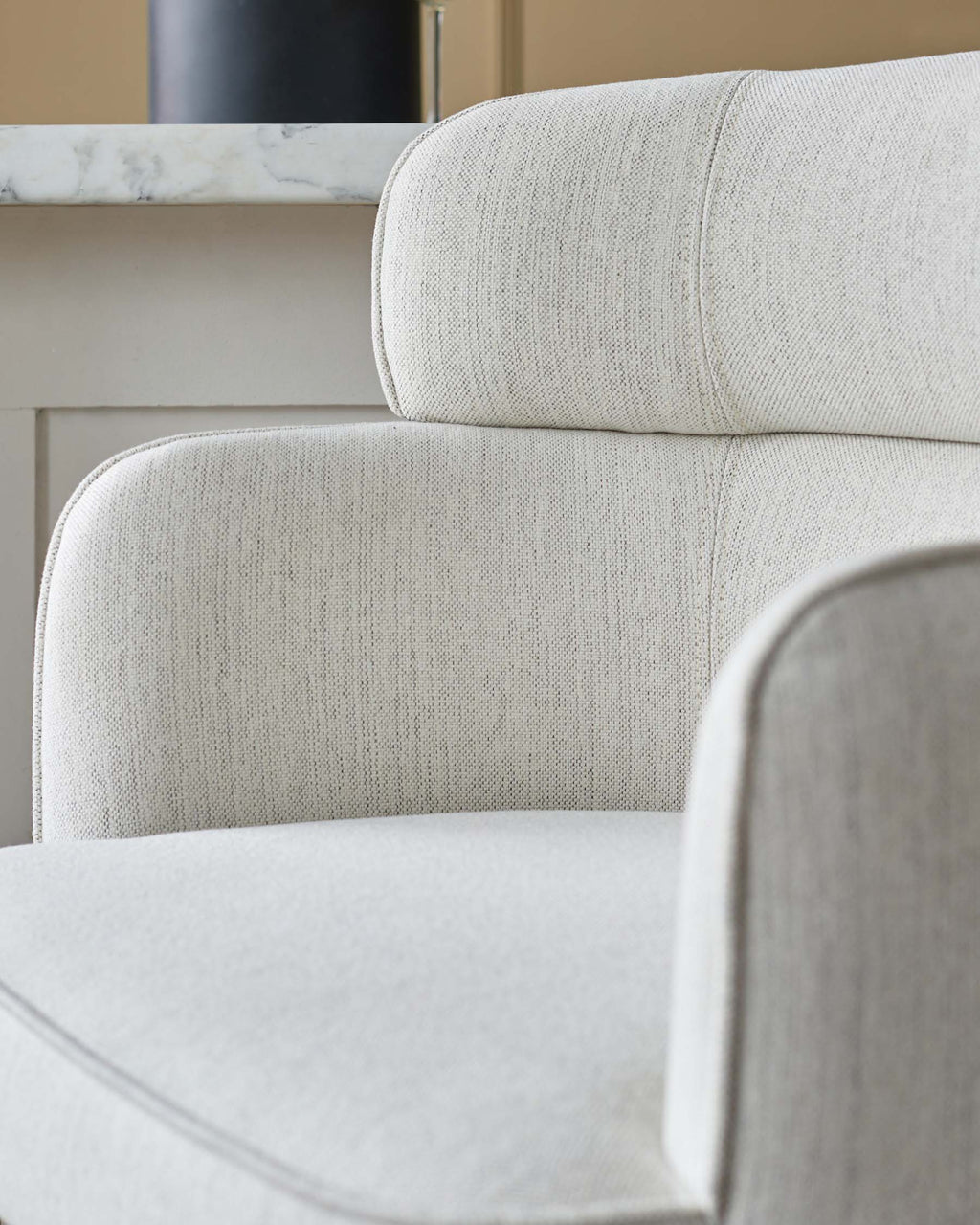 Felix ivory dual tone fabric bar stool