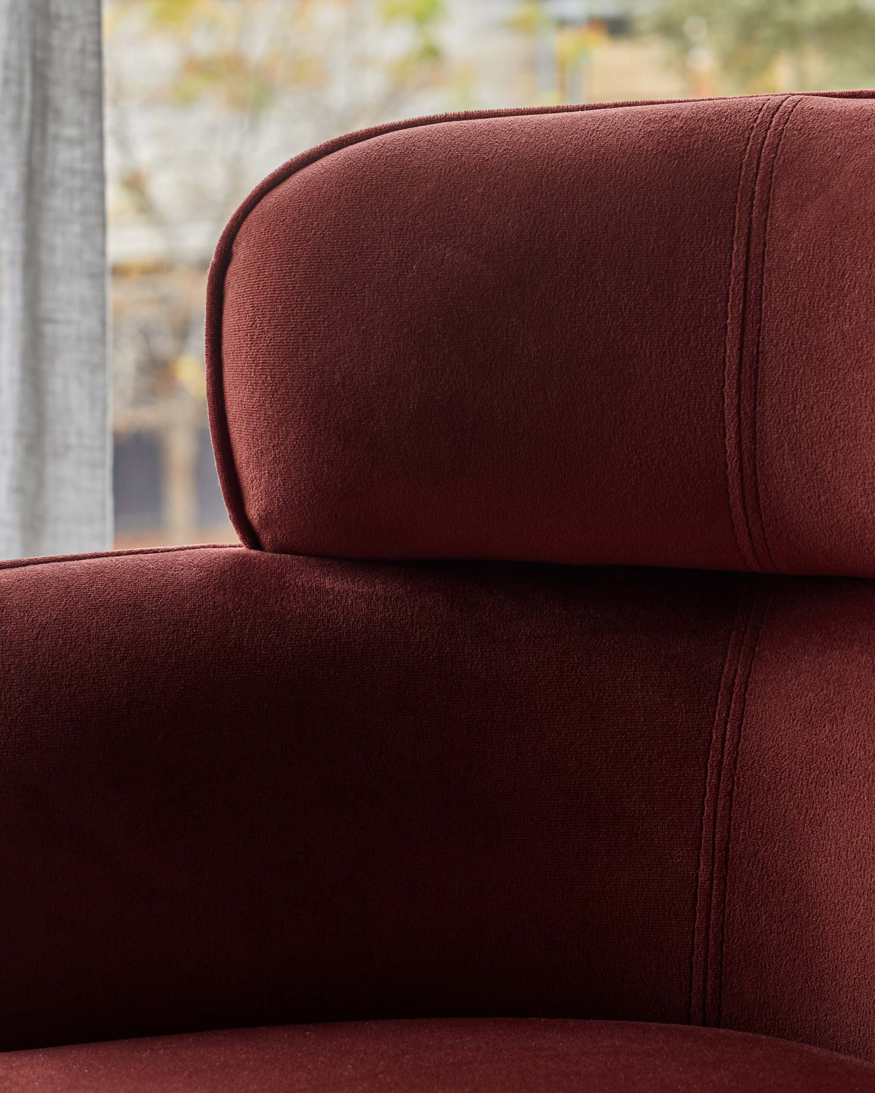 Felix toffee red velvet dining chair