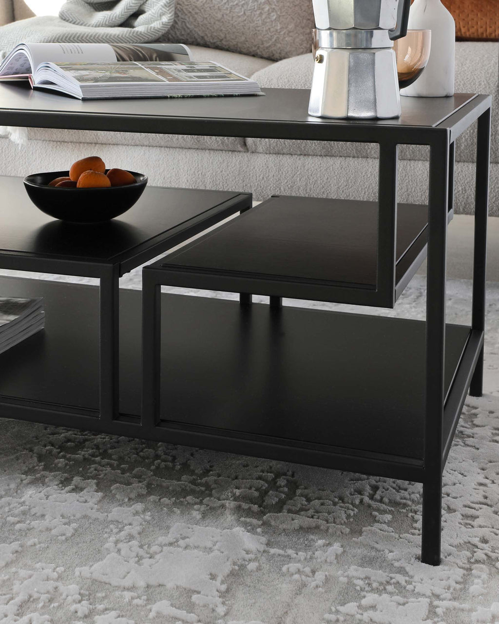 Finley Black Metal Coffee Table