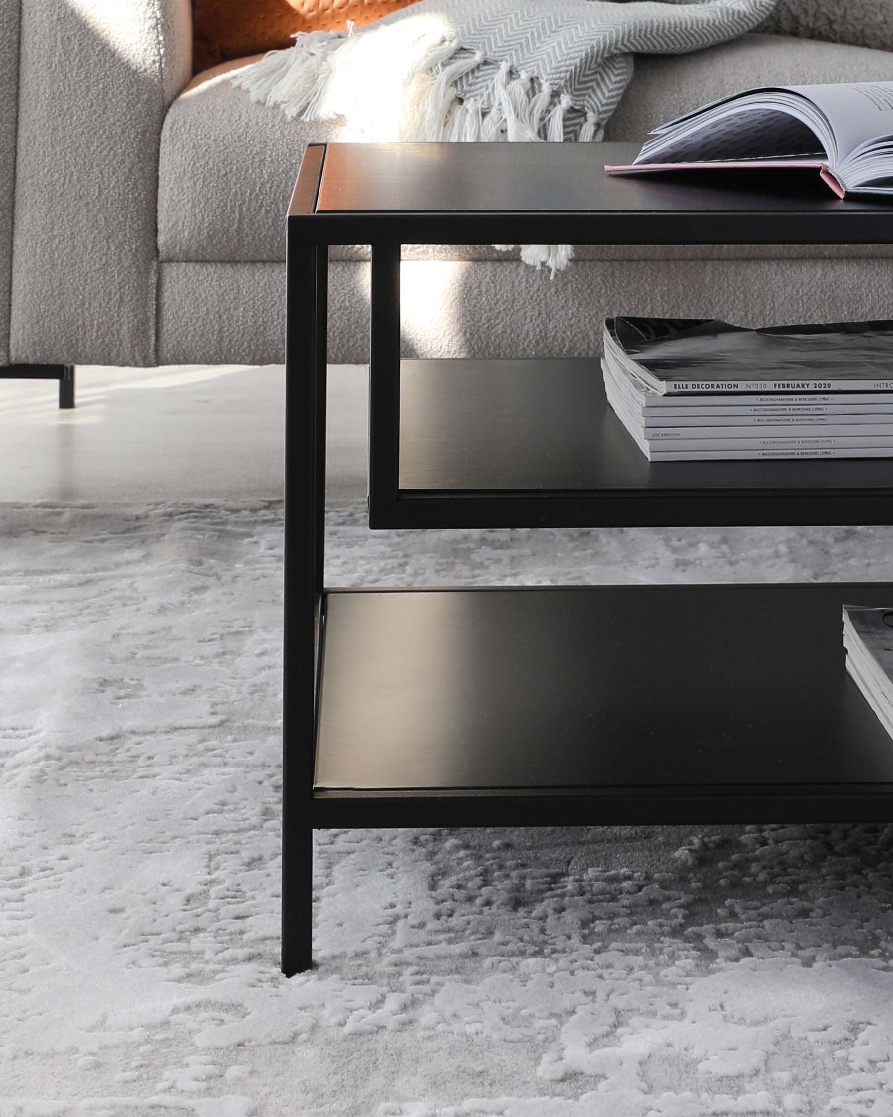Finley Black Metal Coffee Table