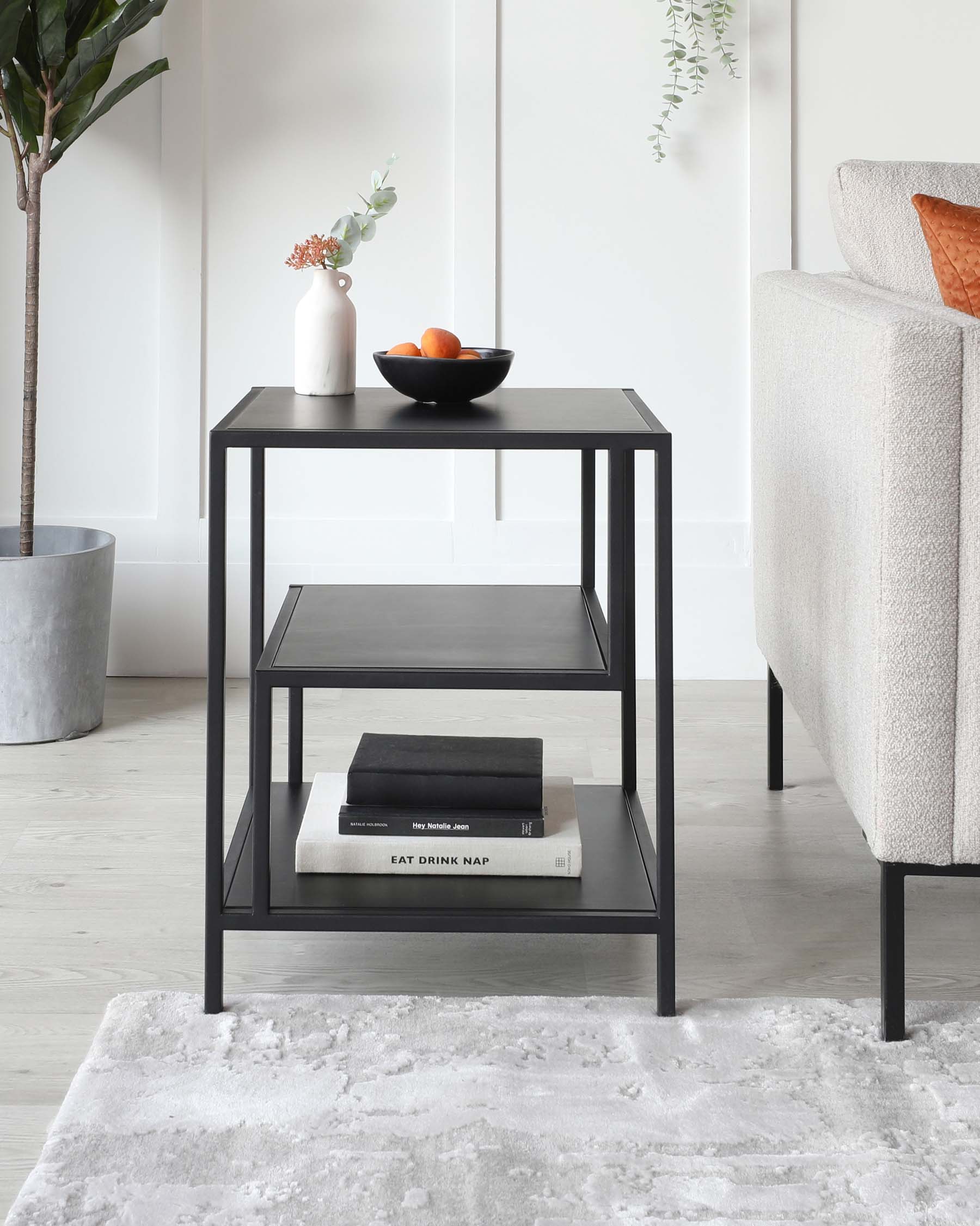 Finley Black Metal Side Table