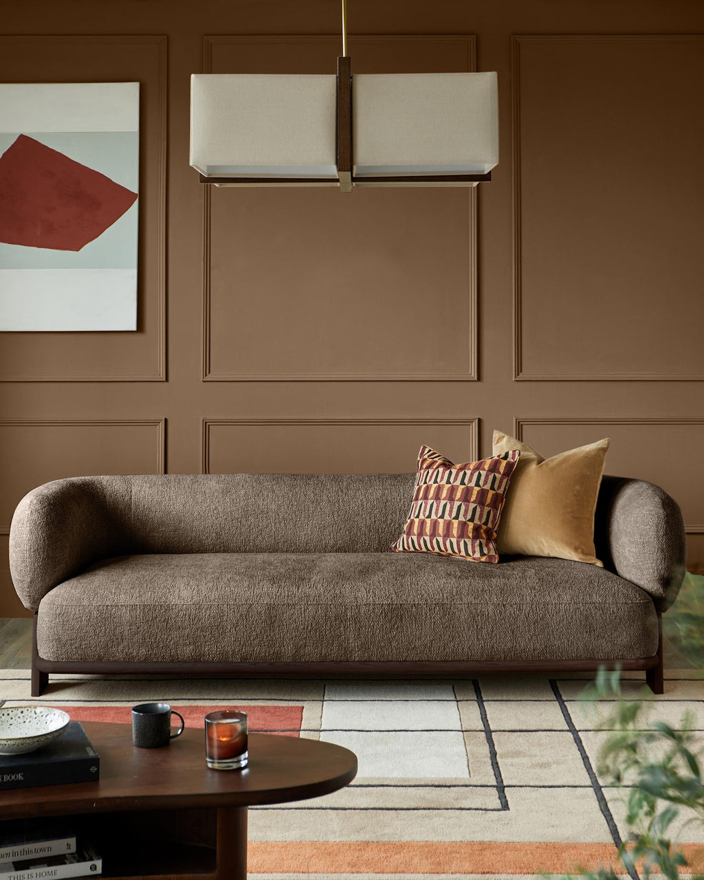 Florence mocha chunky weave 3 seater sofa