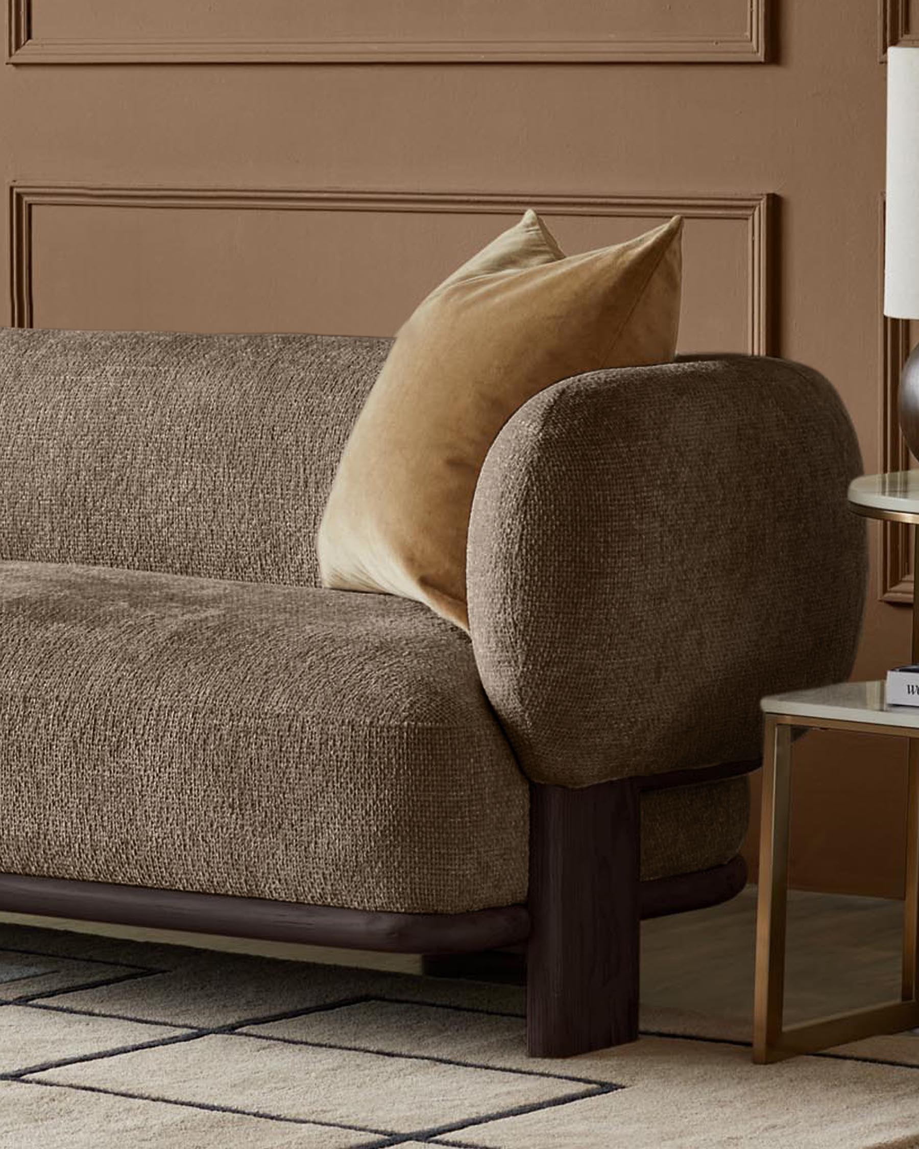 Florence mocha chunky weave 3 seater sofa
