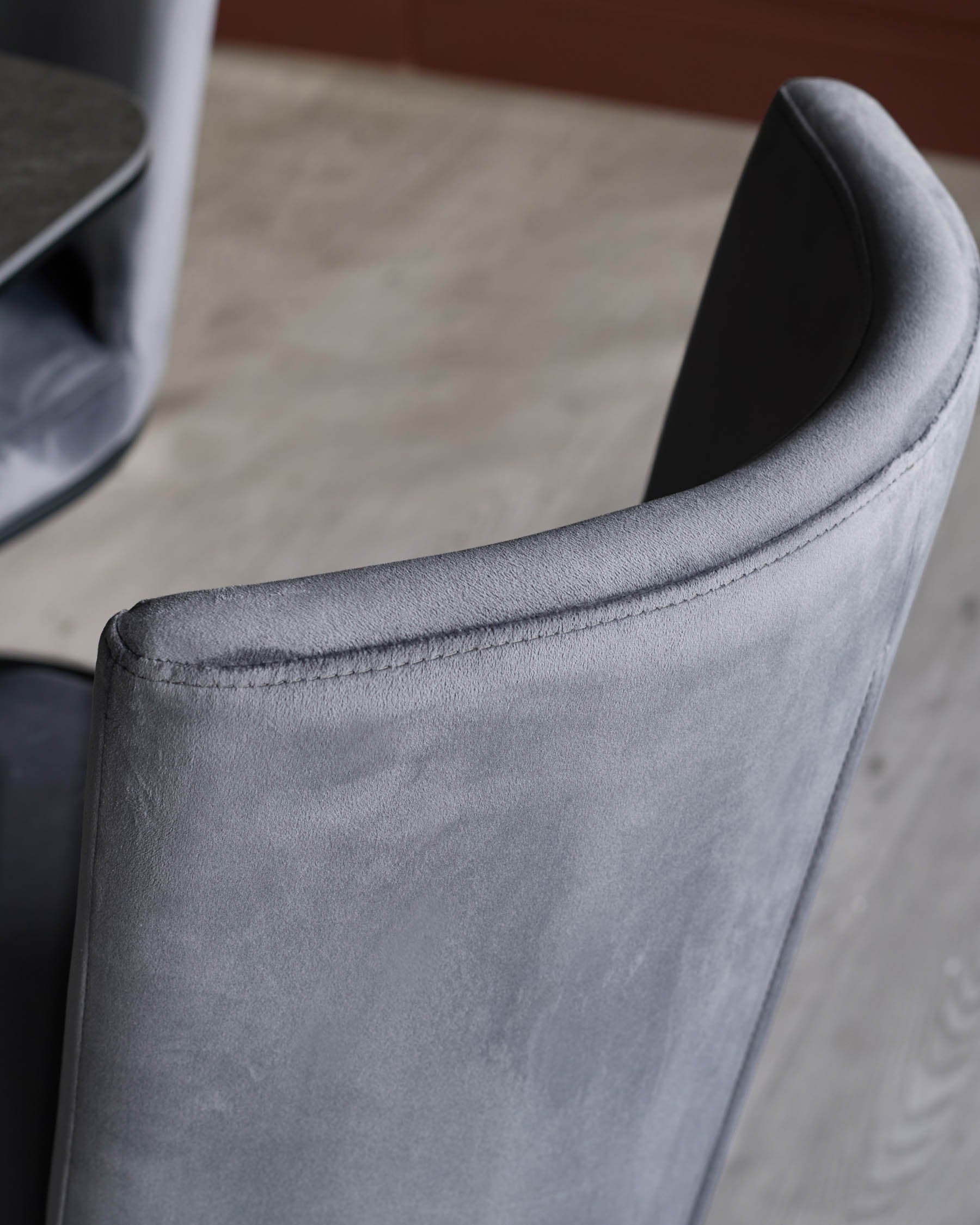 Form Dark Grey Velvet Dining Chair