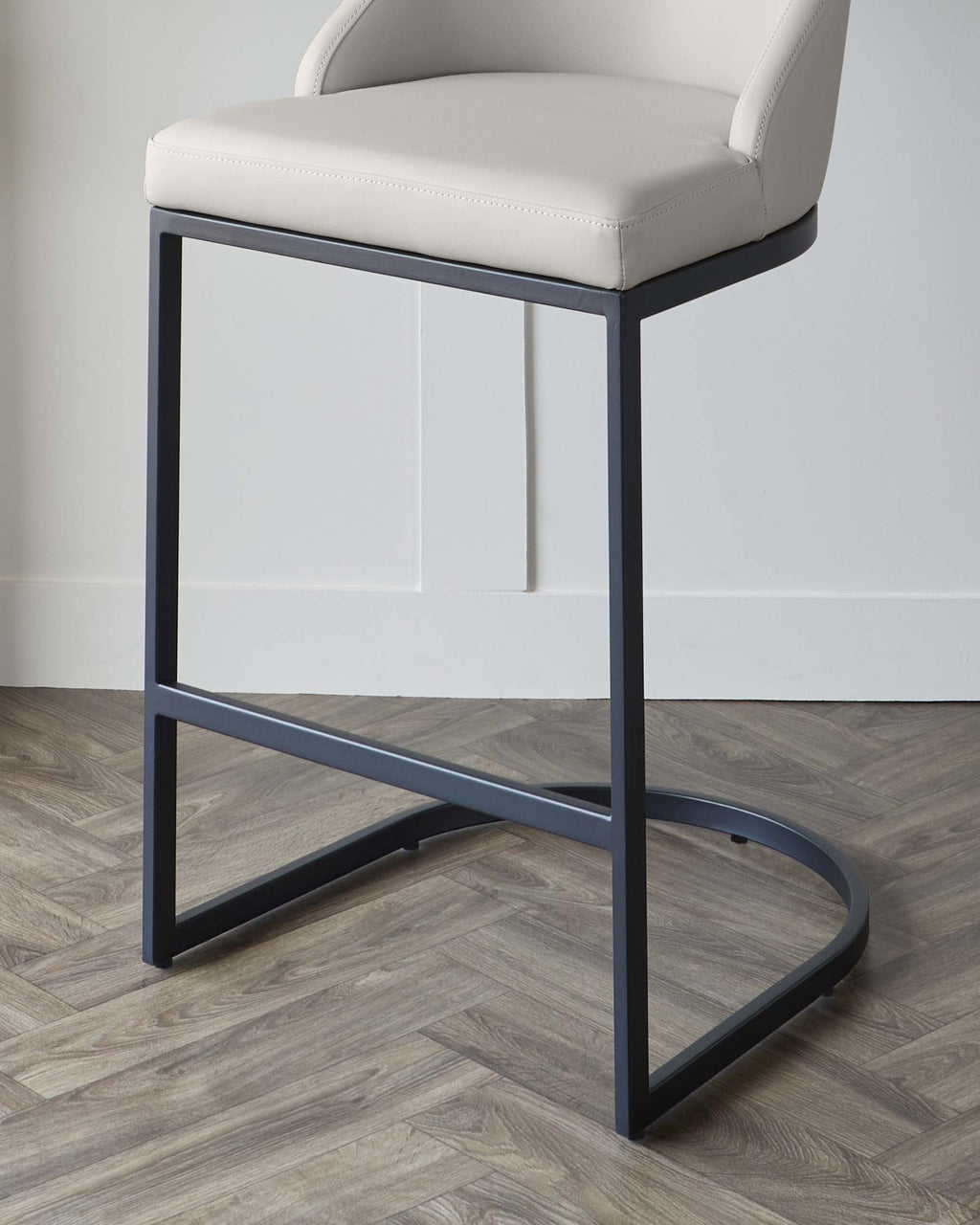 Form Light Grey Faux Leather Bar Stool