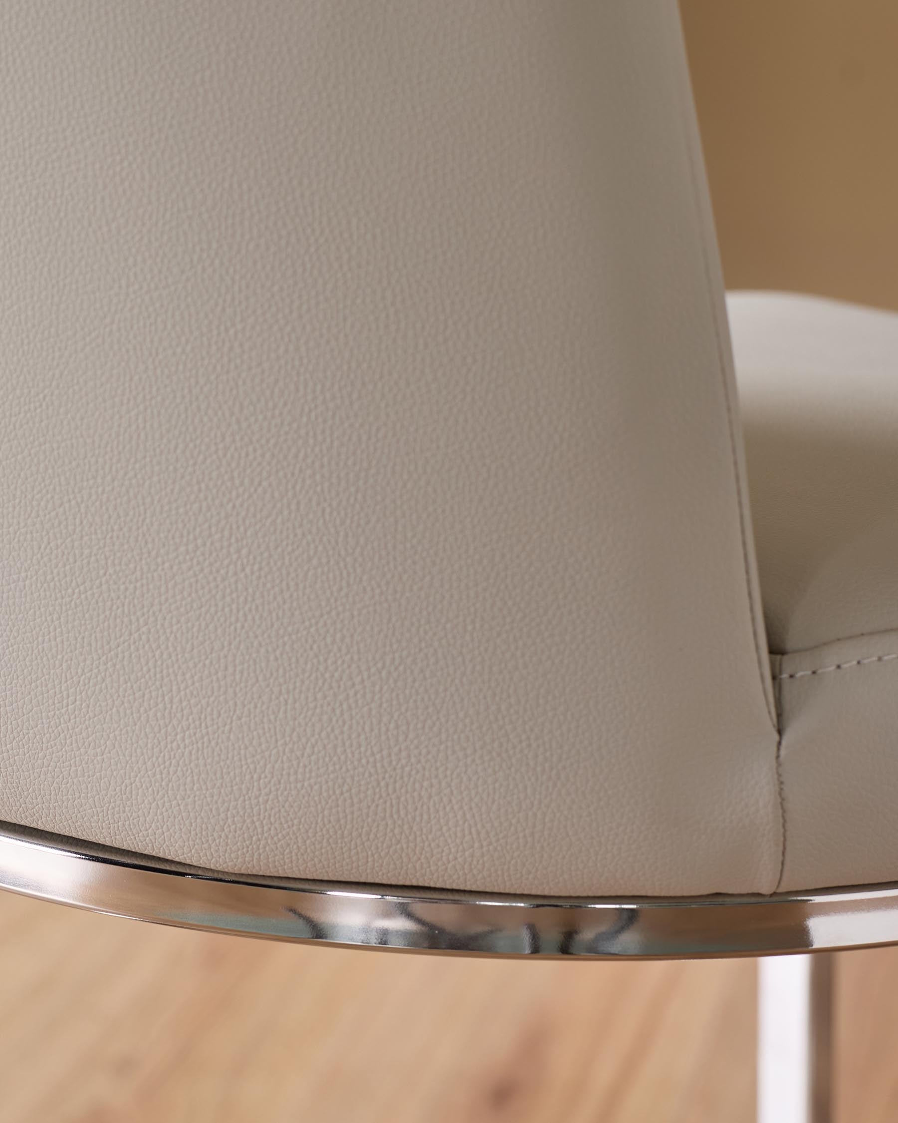 Form Light Grey Faux Leather Cantilever Dining Chair