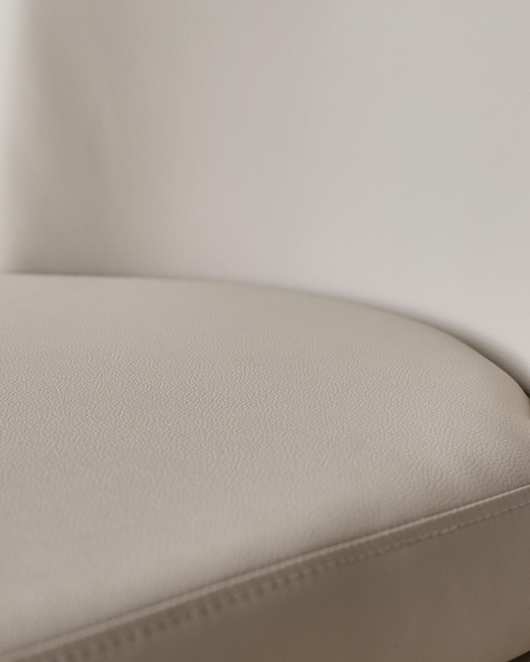 Form Light Grey Faux Leather Cantilever Dining Chair