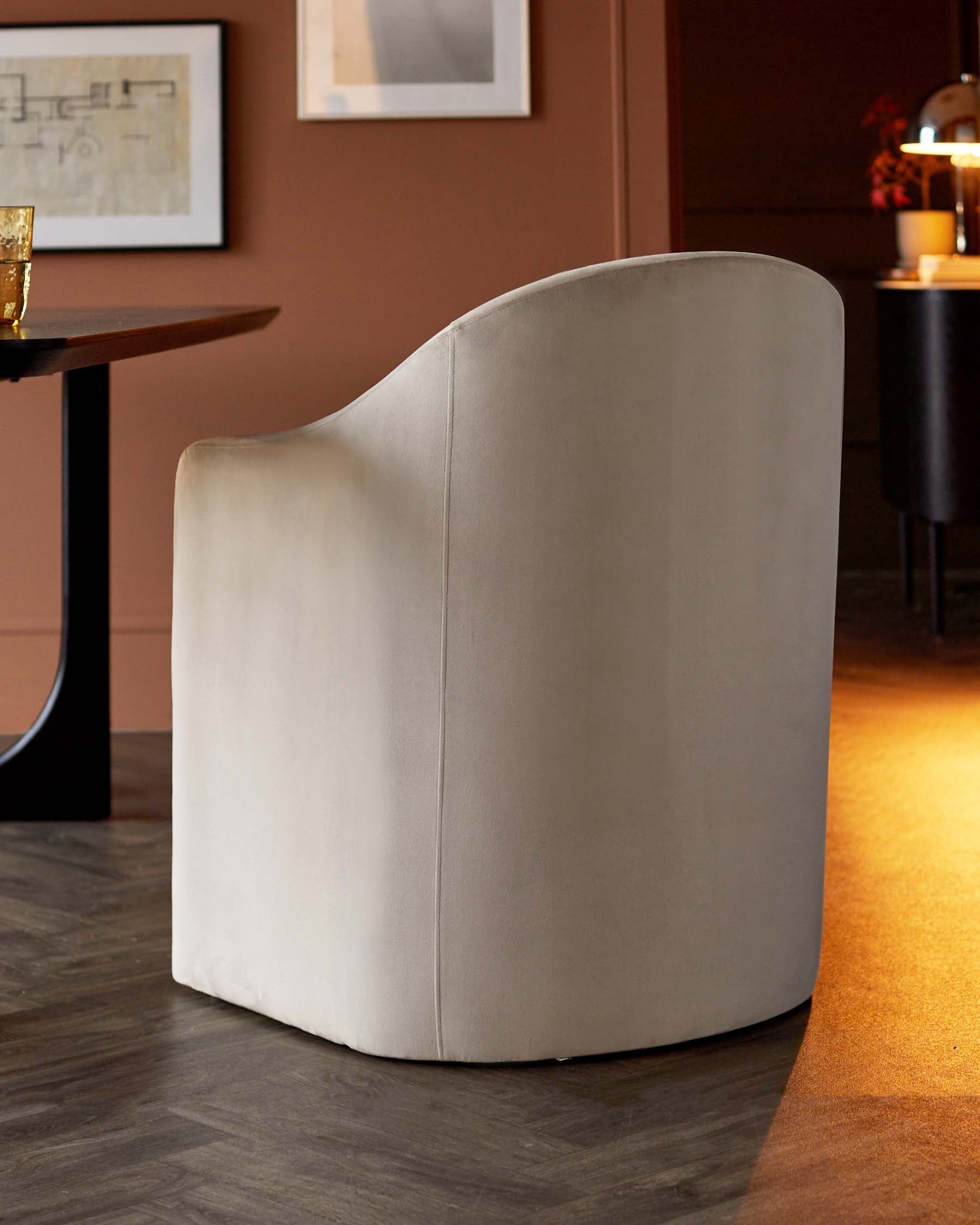 Freya champagne velvet dining chair