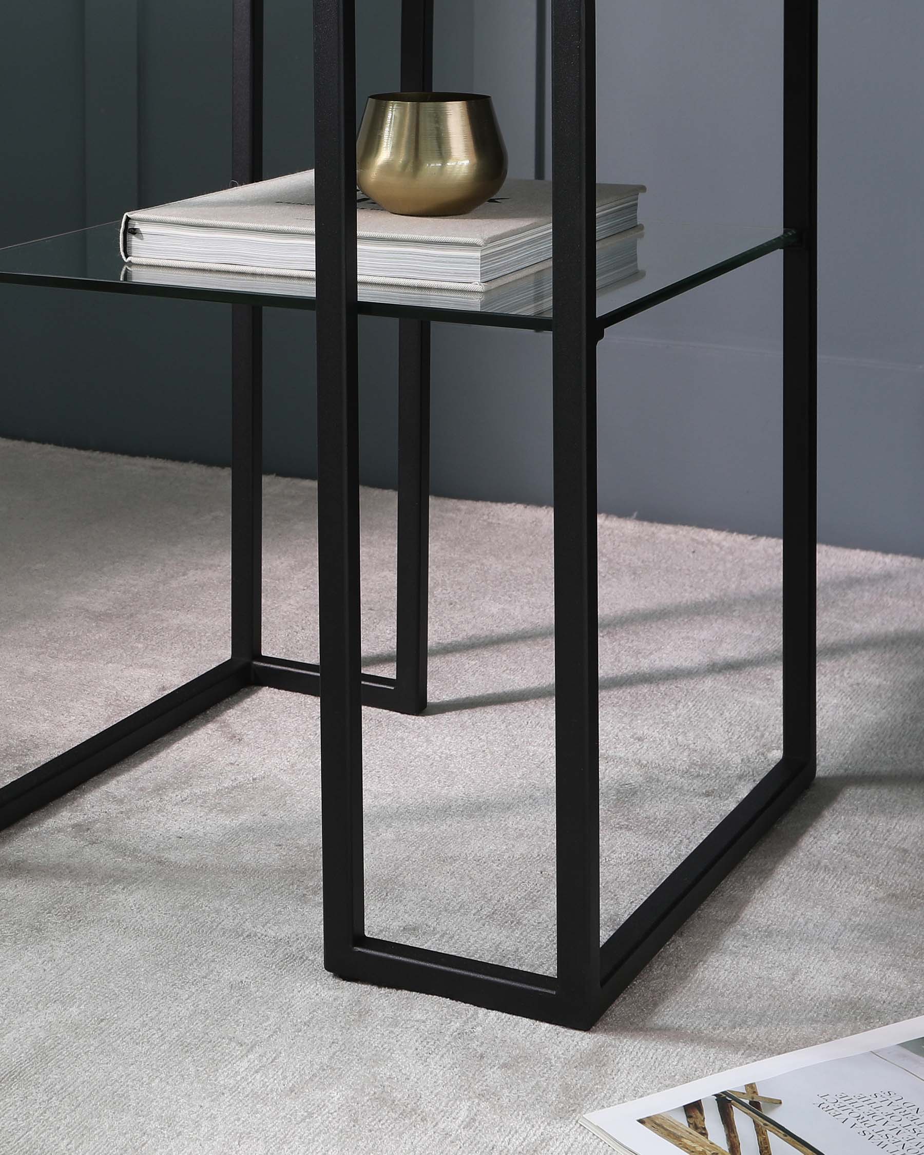 Georgia White Marbled Ceramic Side Table